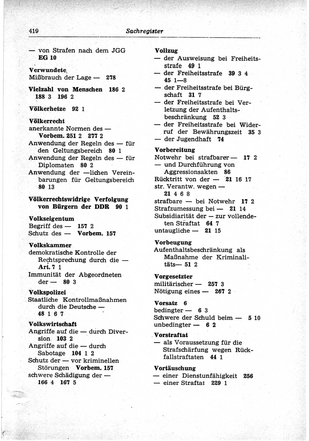 Strafrecht der Deutschen Demokratischen Republik (DDR), Lehrkommentar zum Strafgesetzbuch (StGB), Besonderer Teil 1969, Seite 419 (Strafr. DDR Lehrkomm. StGB BT 1969, S. 419)