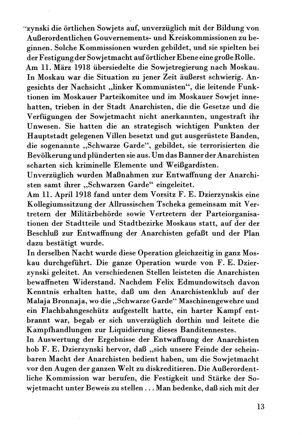 Der erste Tschekist, A. W. Tischkow [Militärverlag des Ministeriums für Verteidigung der UdSSR, Moskau 1968], Ministerium für Staatssicherheit (MfS) [Deutsche Demokratische Republik (DDR)], Juristische Hochschule (JHS) Potsdam 1969, Seite 13 (Tschekist MfS JHS DDR 1969, S. 13)