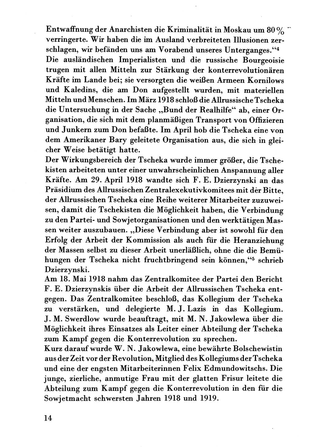 Der erste Tschekist, A. W. Tischkow [Militärverlag des Ministeriums für Verteidigung der UdSSR, Moskau 1968], Ministerium für Staatssicherheit (MfS) [Deutsche Demokratische Republik (DDR)], Juristische Hochschule (JHS) Potsdam 1969, Seite 14 (Tschekist MfS JHS DDR 1969, S. 14)
