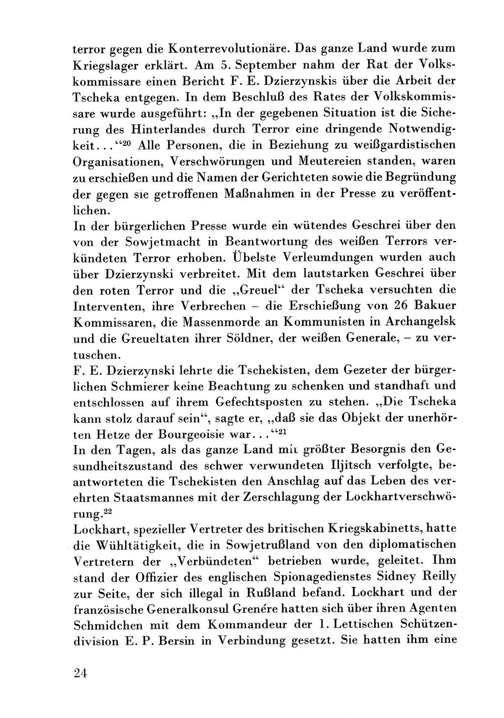 Der erste Tschekist, A. W. Tischkow [Militärverlag des Ministeriums für Verteidigung der UdSSR, Moskau 1968], Ministerium für Staatssicherheit (MfS) [Deutsche Demokratische Republik (DDR)], Juristische Hochschule (JHS) Potsdam 1969, Seite 24 (Tschekist MfS JHS DDR 1969, S. 24)