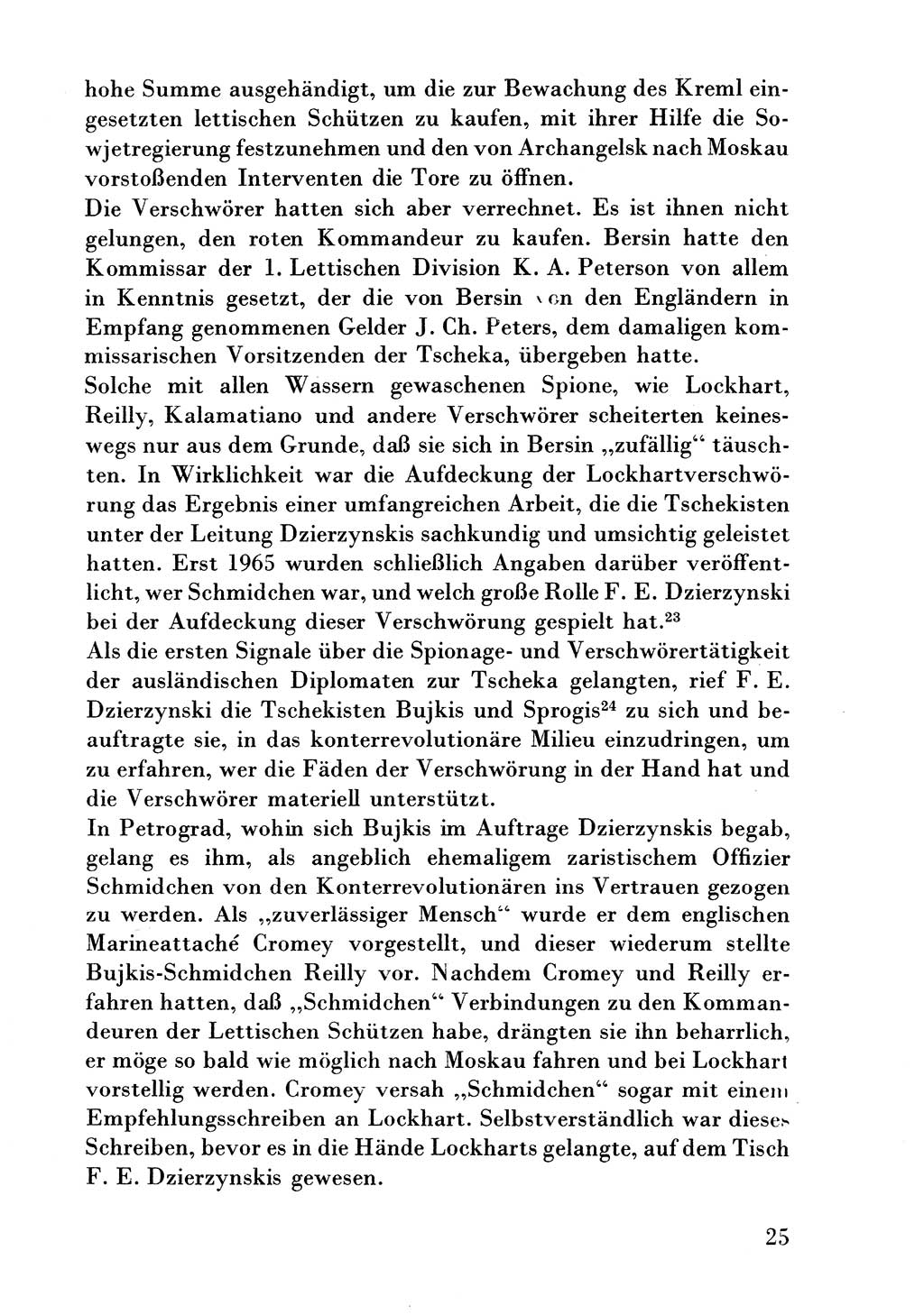 Der erste Tschekist, A. W. Tischkow [Militärverlag des Ministeriums für Verteidigung der UdSSR, Moskau 1968], Ministerium für Staatssicherheit (MfS) [Deutsche Demokratische Republik (DDR)], Juristische Hochschule (JHS) Potsdam 1969, Seite 25 (Tschekist MfS JHS DDR 1969, S. 25)