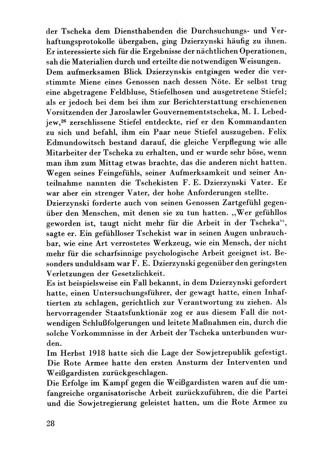 Der erste Tschekist, A. W. Tischkow [Militärverlag des Ministeriums für Verteidigung der UdSSR, Moskau 1968], Ministerium für Staatssicherheit (MfS) [Deutsche Demokratische Republik (DDR)], Juristische Hochschule (JHS) Potsdam 1969, Seite 28 (Tschekist MfS JHS DDR 1969, S. 28)