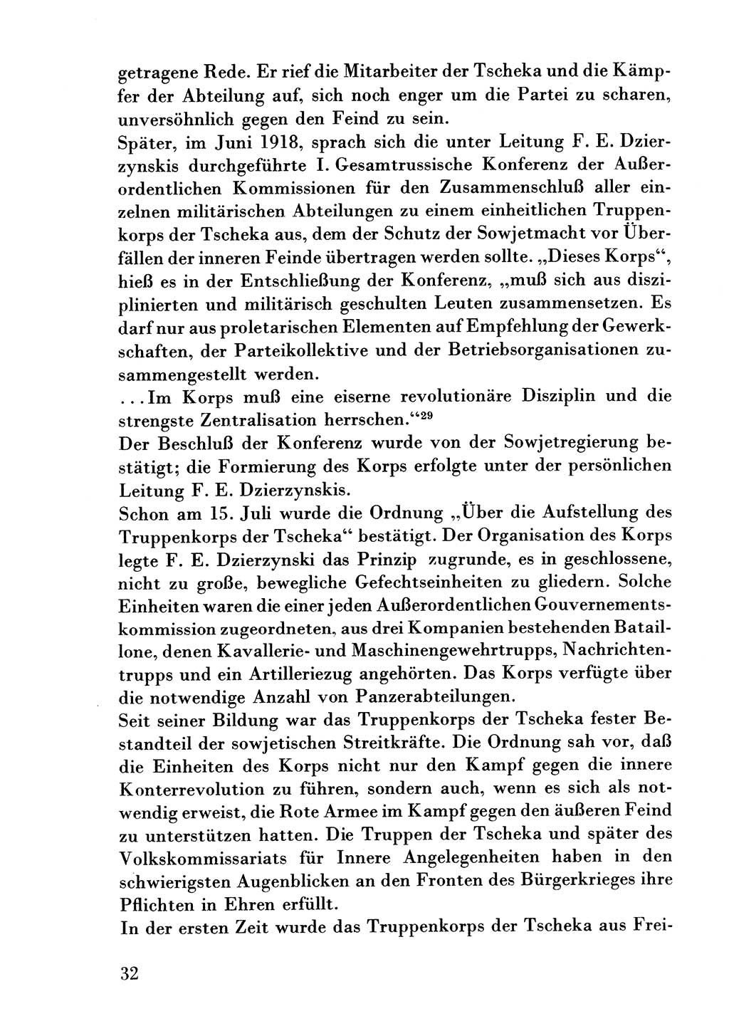 Der erste Tschekist, A. W. Tischkow [Militärverlag des Ministeriums für Verteidigung der UdSSR, Moskau 1968], Ministerium für Staatssicherheit (MfS) [Deutsche Demokratische Republik (DDR)], Juristische Hochschule (JHS) Potsdam 1969, Seite 32 (Tschekist MfS JHS DDR 1969, S. 32)