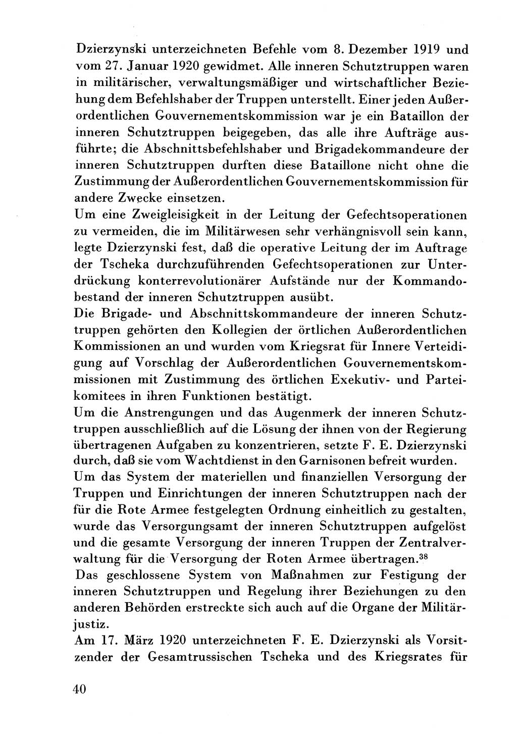 Der erste Tschekist, A. W. Tischkow [Militärverlag des Ministeriums für Verteidigung der UdSSR, Moskau 1968], Ministerium für Staatssicherheit (MfS) [Deutsche Demokratische Republik (DDR)], Juristische Hochschule (JHS) Potsdam 1969, Seite 40 (Tschekist MfS JHS DDR 1969, S. 40)