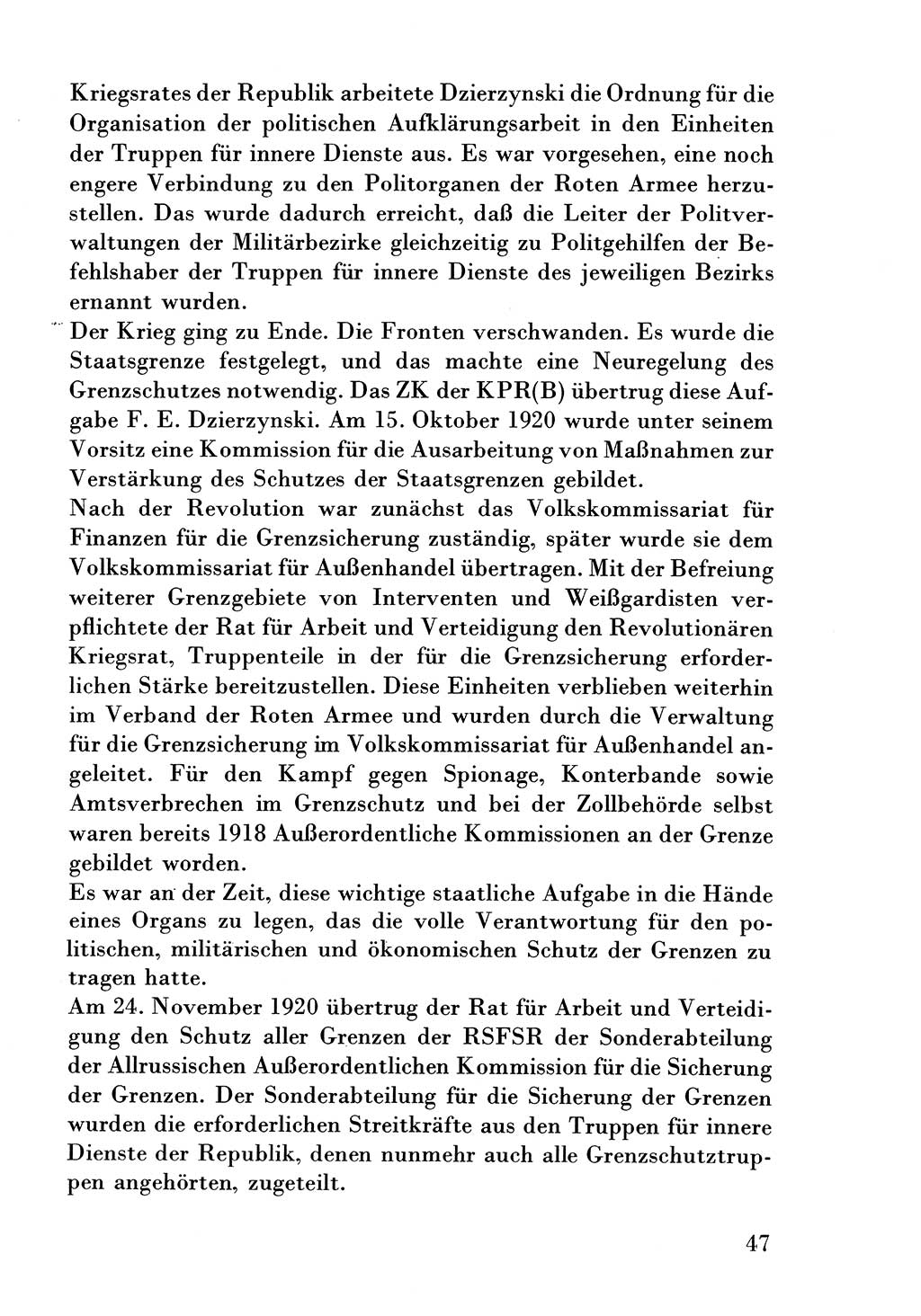 Der erste Tschekist, A. W. Tischkow [Militärverlag des Ministeriums für Verteidigung der UdSSR, Moskau 1968], Ministerium für Staatssicherheit (MfS) [Deutsche Demokratische Republik (DDR)], Juristische Hochschule (JHS) Potsdam 1969, Seite 47 (Tschekist MfS JHS DDR 1969, S. 47)