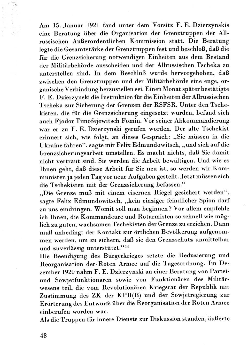 Der erste Tschekist, A. W. Tischkow [Militärverlag des Ministeriums für Verteidigung der UdSSR, Moskau 1968], Ministerium für Staatssicherheit (MfS) [Deutsche Demokratische Republik (DDR)], Juristische Hochschule (JHS) Potsdam 1969, Seite 48 (Tschekist MfS JHS DDR 1969, S. 48)