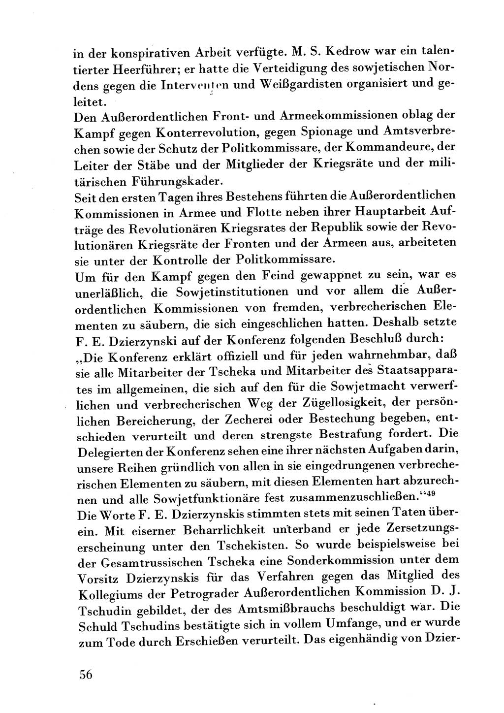 Der erste Tschekist, A. W. Tischkow [Militärverlag des Ministeriums für Verteidigung der UdSSR, Moskau 1968], Ministerium für Staatssicherheit (MfS) [Deutsche Demokratische Republik (DDR)], Juristische Hochschule (JHS) Potsdam 1969, Seite 56 (Tschekist MfS JHS DDR 1969, S. 56)