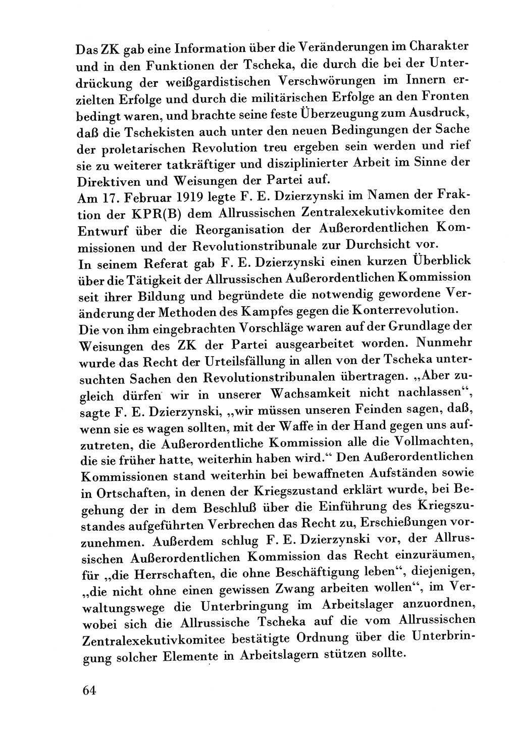 Der erste Tschekist, A. W. Tischkow [Militärverlag des Ministeriums für Verteidigung der UdSSR, Moskau 1968], Ministerium für Staatssicherheit (MfS) [Deutsche Demokratische Republik (DDR)], Juristische Hochschule (JHS) Potsdam 1969, Seite 64 (Tschekist MfS JHS DDR 1969, S. 64)