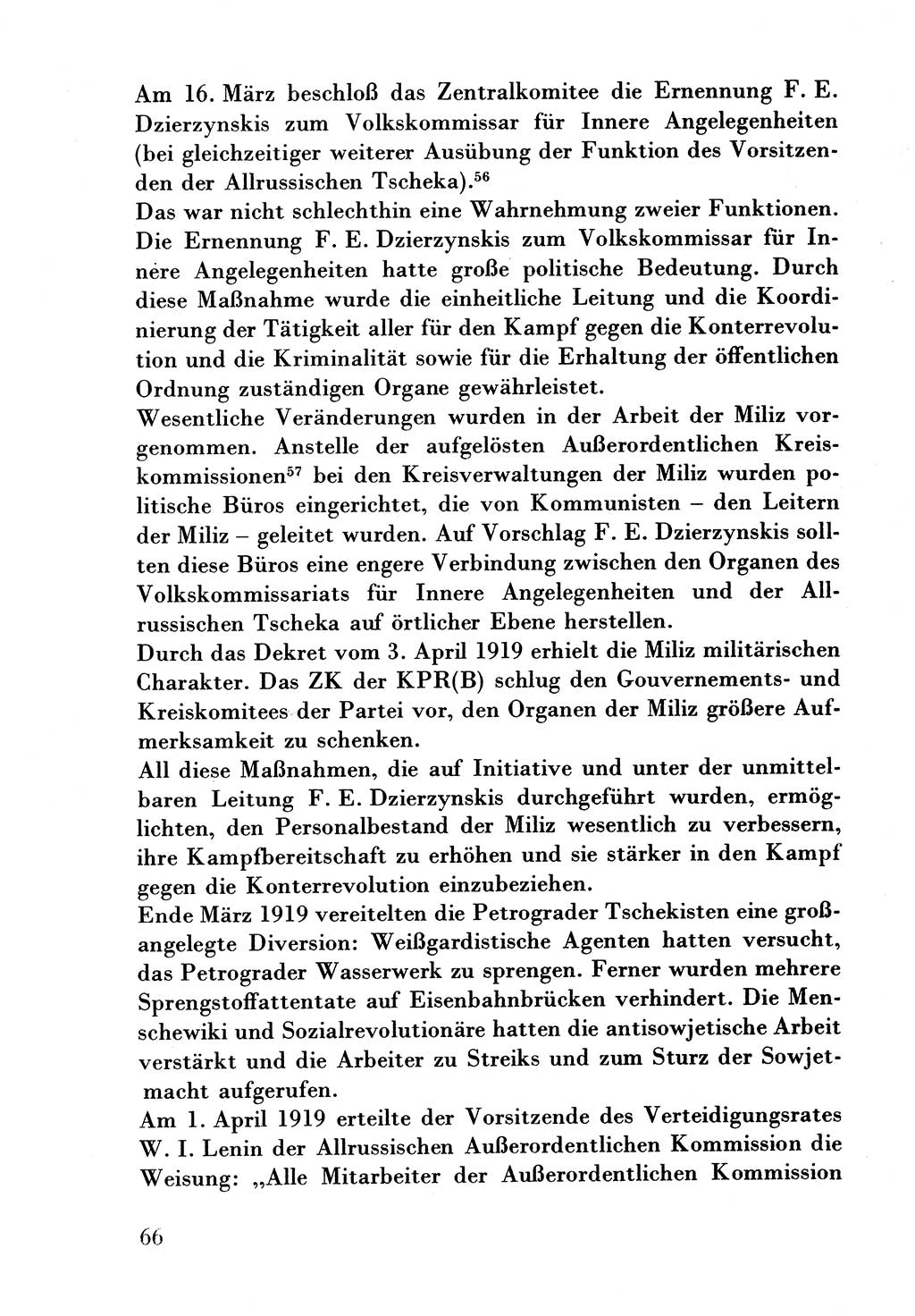 Der erste Tschekist, A. W. Tischkow [Militärverlag des Ministeriums für Verteidigung der UdSSR, Moskau 1968], Ministerium für Staatssicherheit (MfS) [Deutsche Demokratische Republik (DDR)], Juristische Hochschule (JHS) Potsdam 1969, Seite 66 (Tschekist MfS JHS DDR 1969, S. 66)