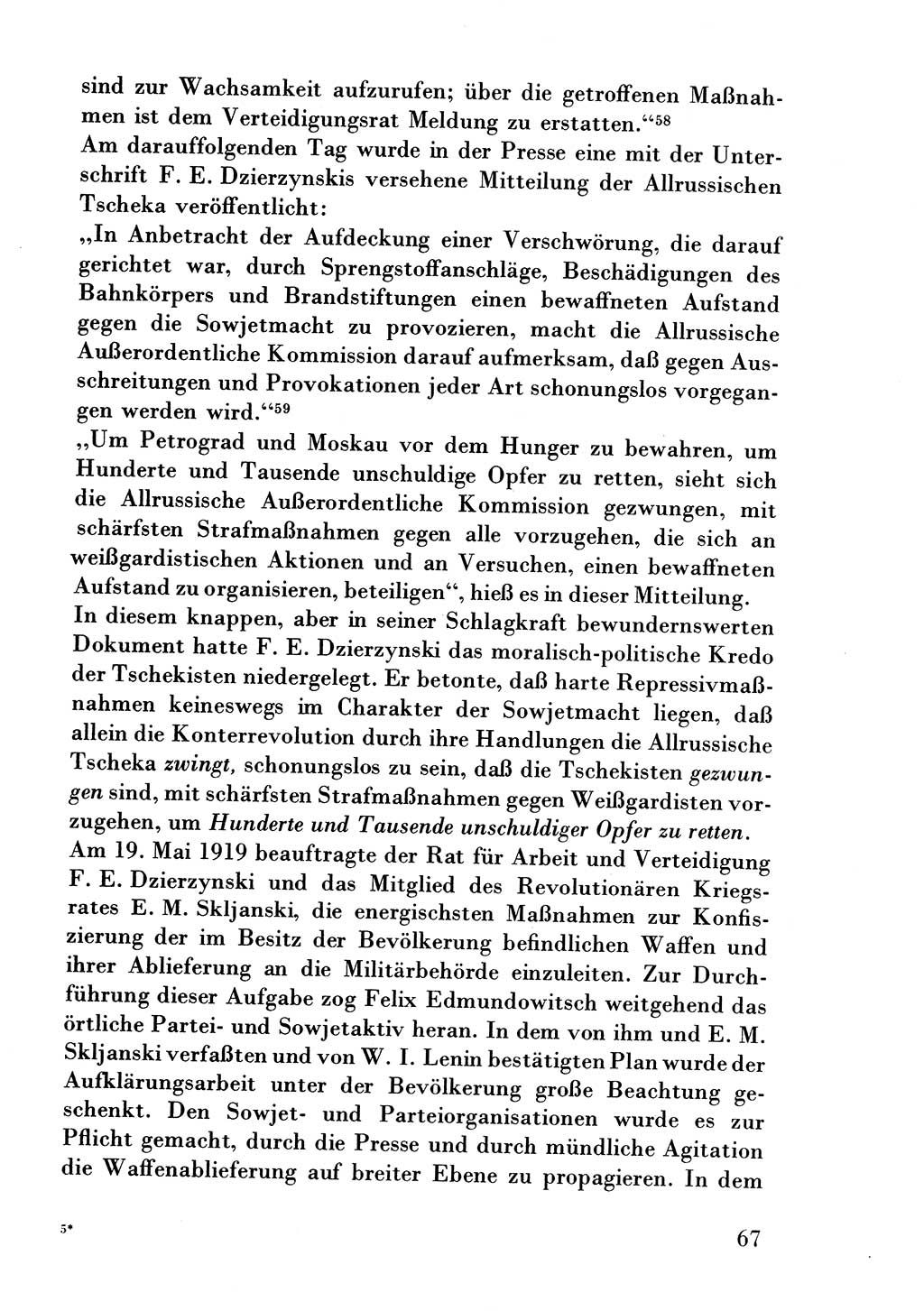 Der erste Tschekist, A. W. Tischkow [Militärverlag des Ministeriums für Verteidigung der UdSSR, Moskau 1968], Ministerium für Staatssicherheit (MfS) [Deutsche Demokratische Republik (DDR)], Juristische Hochschule (JHS) Potsdam 1969, Seite 67 (Tschekist MfS JHS DDR 1969, S. 67)