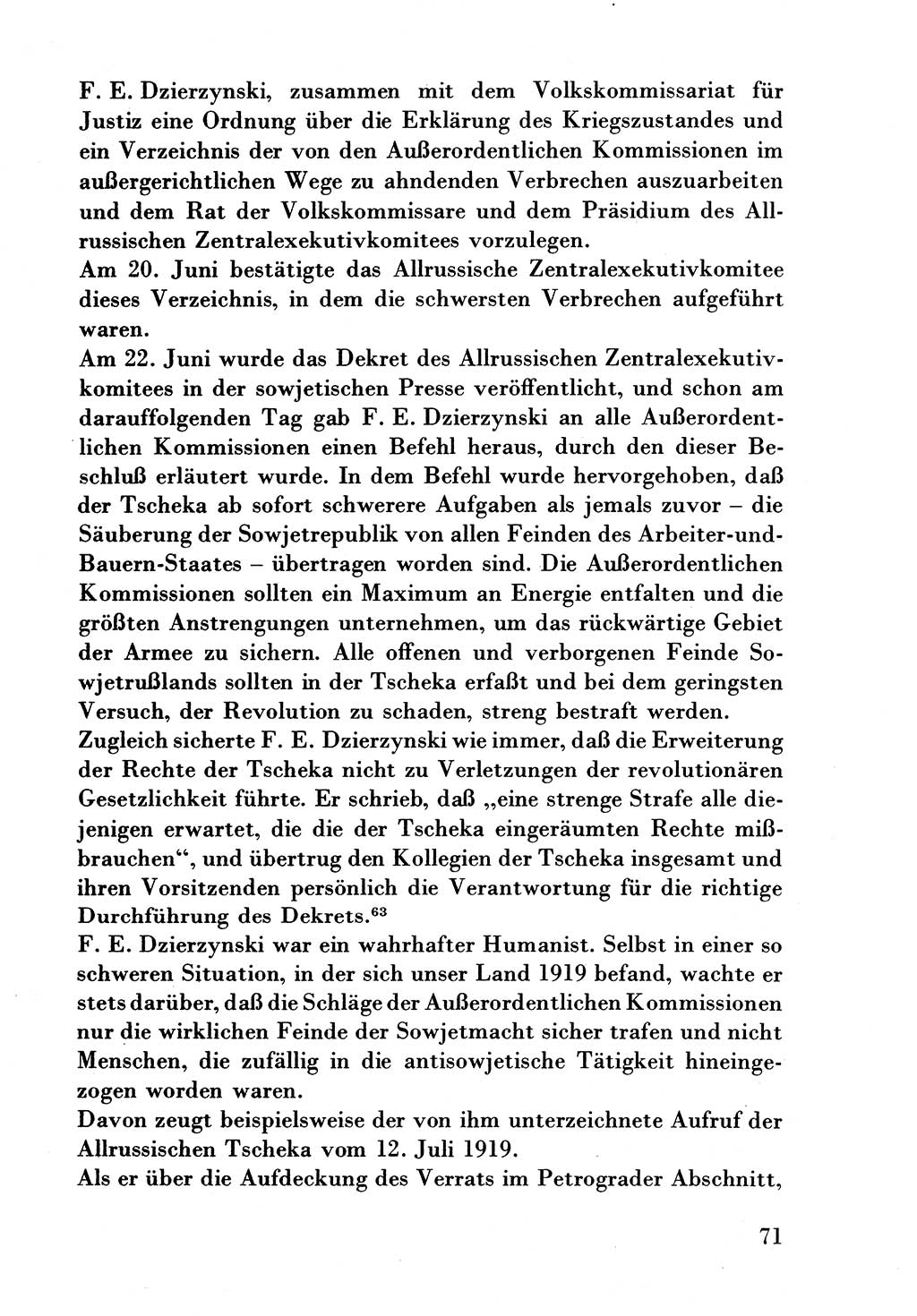 Der erste Tschekist, A. W. Tischkow [Militärverlag des Ministeriums für Verteidigung der UdSSR, Moskau 1968], Ministerium für Staatssicherheit (MfS) [Deutsche Demokratische Republik (DDR)], Juristische Hochschule (JHS) Potsdam 1969, Seite 71 (Tschekist MfS JHS DDR 1969, S. 71)