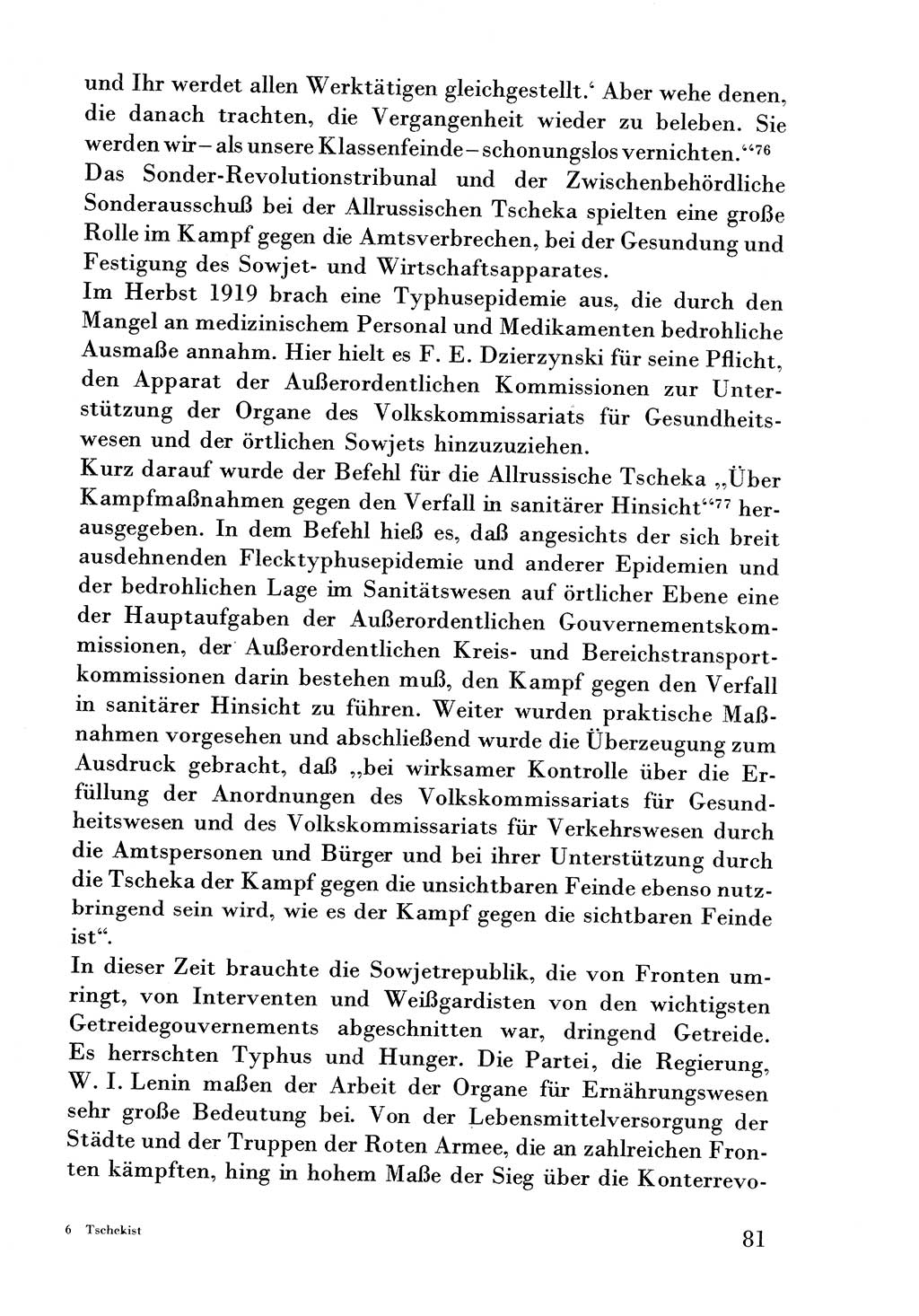 Der erste Tschekist, A. W. Tischkow [Militärverlag des Ministeriums für Verteidigung der UdSSR, Moskau 1968], Ministerium für Staatssicherheit (MfS) [Deutsche Demokratische Republik (DDR)], Juristische Hochschule (JHS) Potsdam 1969, Seite 81 (Tschekist MfS JHS DDR 1969, S. 81)