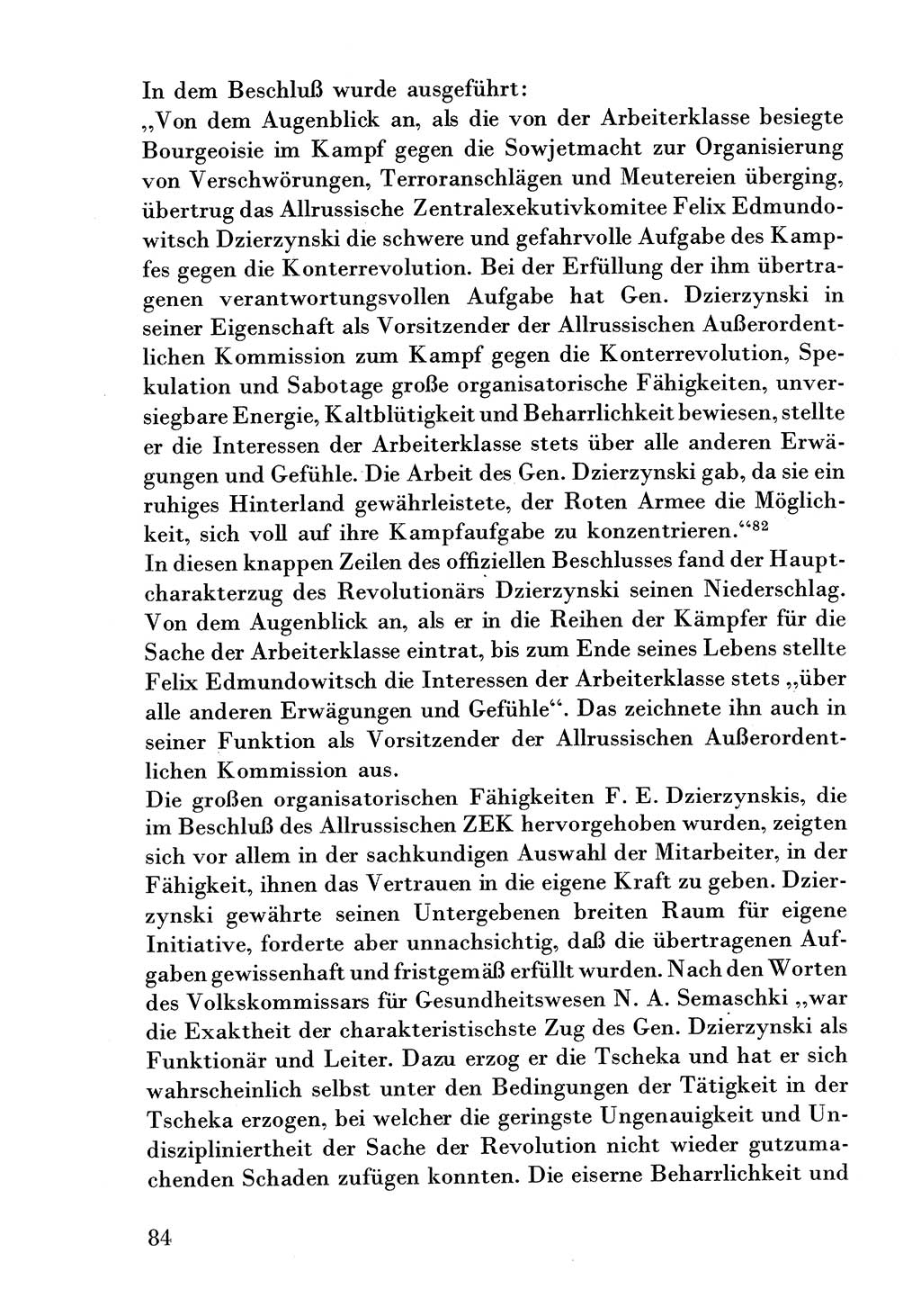 Der erste Tschekist, A. W. Tischkow [Militärverlag des Ministeriums für Verteidigung der UdSSR, Moskau 1968], Ministerium für Staatssicherheit (MfS) [Deutsche Demokratische Republik (DDR)], Juristische Hochschule (JHS) Potsdam 1969, Seite 84 (Tschekist MfS JHS DDR 1969, S. 84)