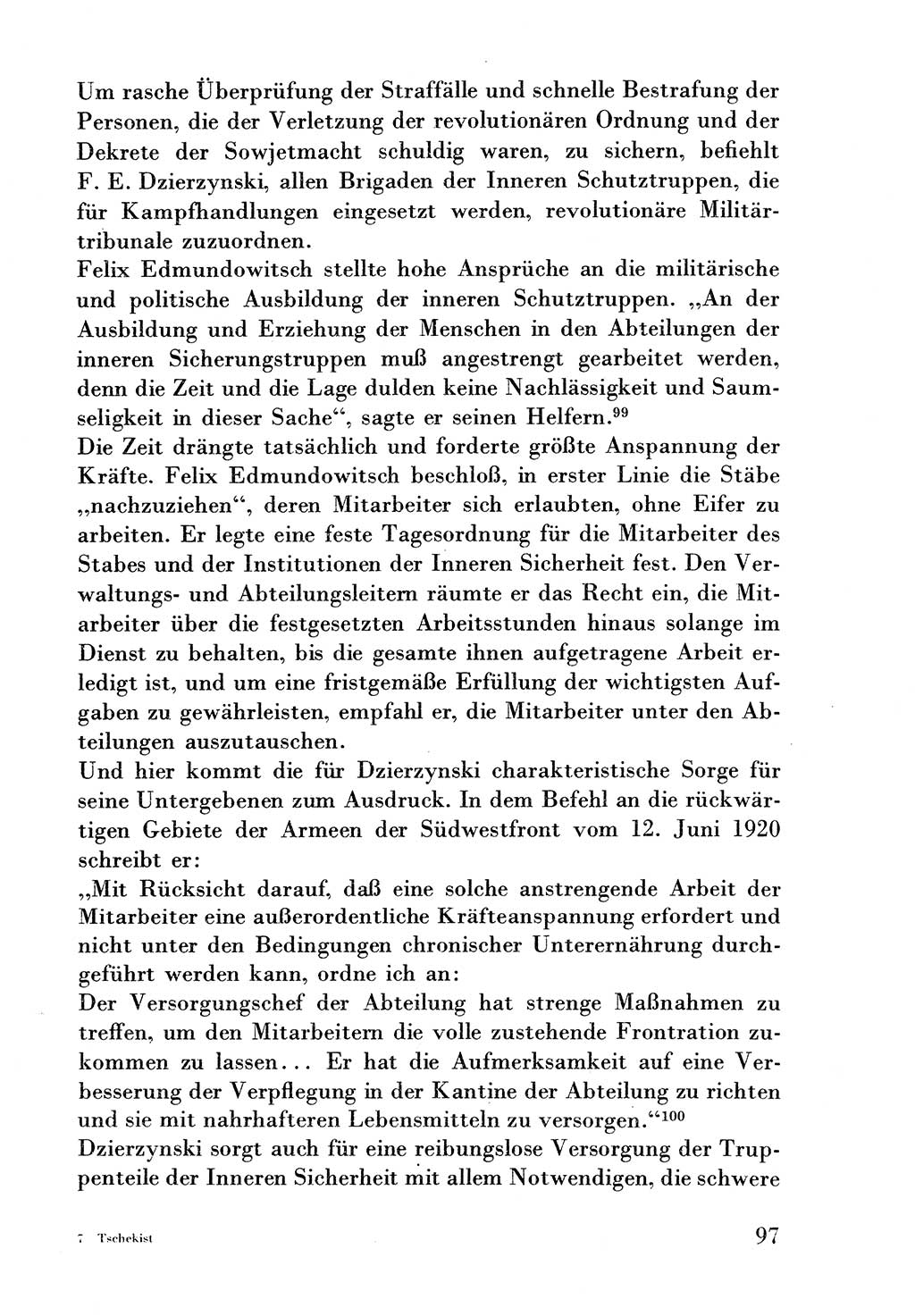 Der erste Tschekist, A. W. Tischkow [Militärverlag des Ministeriums für Verteidigung der UdSSR, Moskau 1968], Ministerium für Staatssicherheit (MfS) [Deutsche Demokratische Republik (DDR)], Juristische Hochschule (JHS) Potsdam 1969, Seite 97 (Tschekist MfS JHS DDR 1969, S. 97)