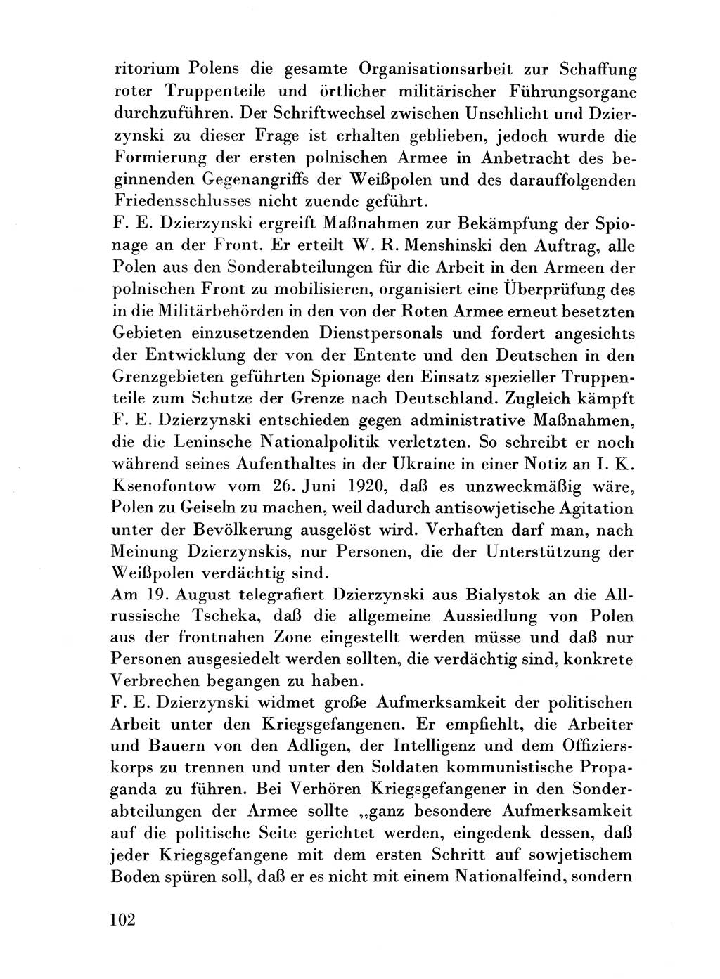 Der erste Tschekist, A. W. Tischkow [Militärverlag des Ministeriums für Verteidigung der UdSSR, Moskau 1968], Ministerium für Staatssicherheit (MfS) [Deutsche Demokratische Republik (DDR)], Juristische Hochschule (JHS) Potsdam 1969, Seite 102 (Tschekist MfS JHS DDR 1969, S. 102)