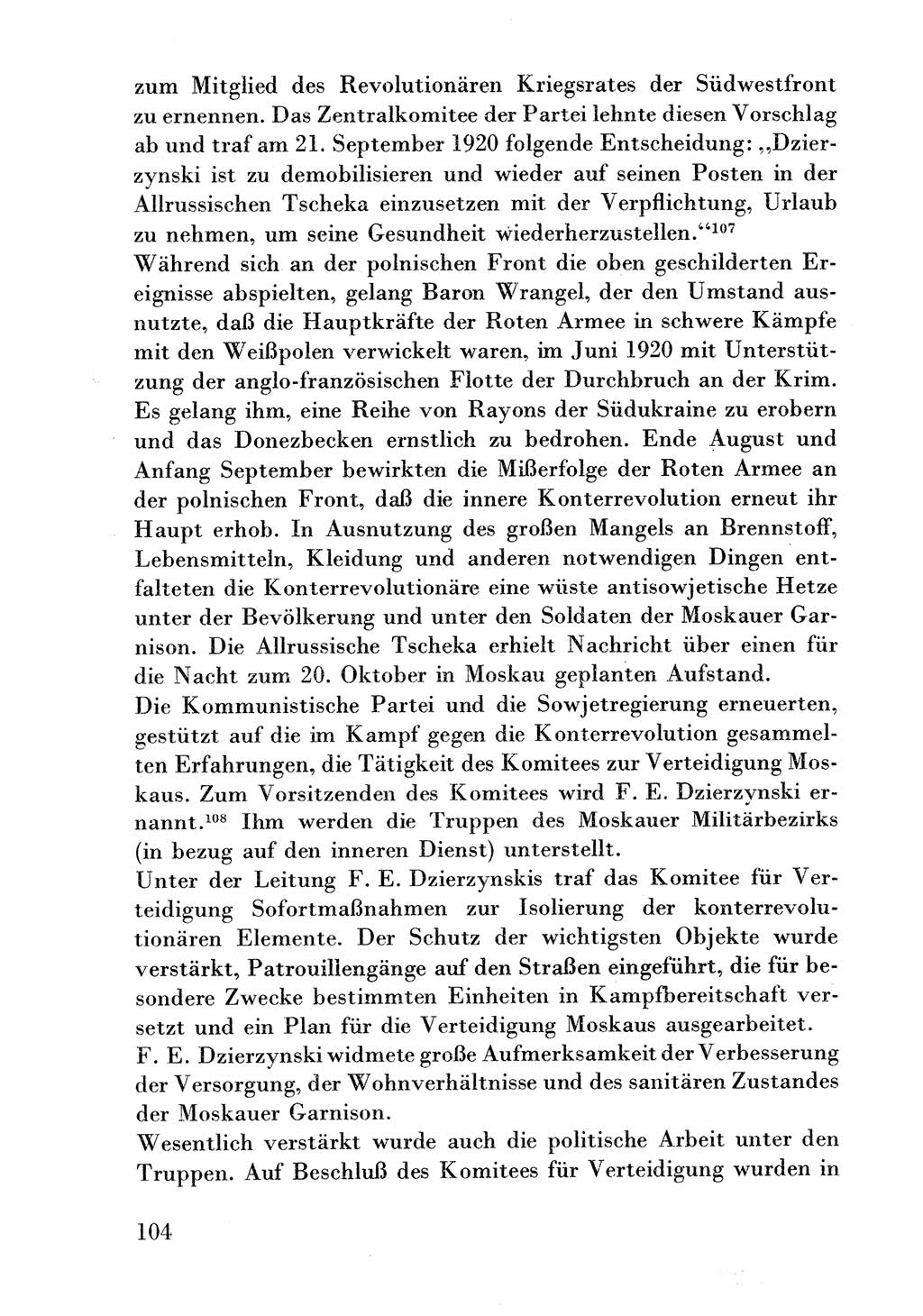 Der erste Tschekist, A. W. Tischkow [Militärverlag des Ministeriums für Verteidigung der UdSSR, Moskau 1968], Ministerium für Staatssicherheit (MfS) [Deutsche Demokratische Republik (DDR)], Juristische Hochschule (JHS) Potsdam 1969, Seite 104 (Tschekist MfS JHS DDR 1969, S. 104)