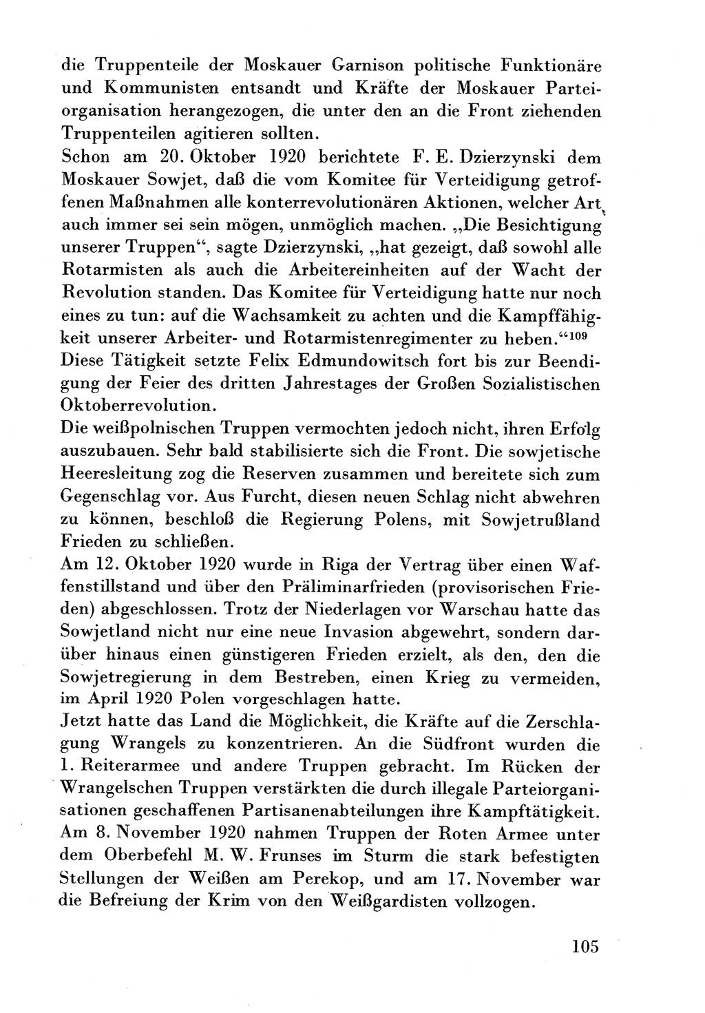 Der erste Tschekist, A. W. Tischkow [Militärverlag des Ministeriums für Verteidigung der UdSSR, Moskau 1968], Ministerium für Staatssicherheit (MfS) [Deutsche Demokratische Republik (DDR)], Juristische Hochschule (JHS) Potsdam 1969, Seite 105 (Tschekist MfS JHS DDR 1969, S. 105)