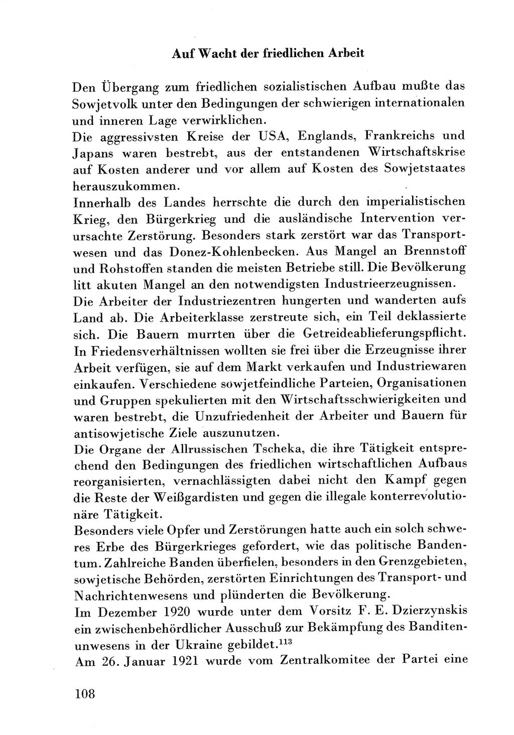 Der erste Tschekist, A. W. Tischkow [Militärverlag des Ministeriums für Verteidigung der UdSSR, Moskau 1968], Ministerium für Staatssicherheit (MfS) [Deutsche Demokratische Republik (DDR)], Juristische Hochschule (JHS) Potsdam 1969, Seite 108 (Tschekist MfS JHS DDR 1969, S. 108)
