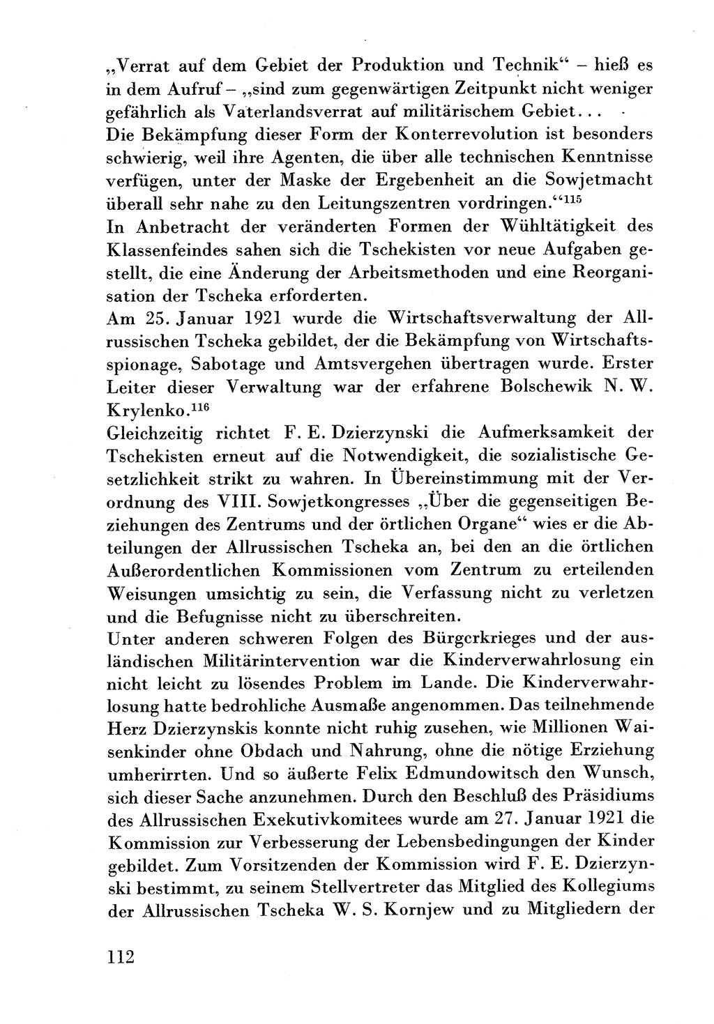 Der erste Tschekist, A. W. Tischkow [Militärverlag des Ministeriums für Verteidigung der UdSSR, Moskau 1968], Ministerium für Staatssicherheit (MfS) [Deutsche Demokratische Republik (DDR)], Juristische Hochschule (JHS) Potsdam 1969, Seite 112 (Tschekist MfS JHS DDR 1969, S. 112)