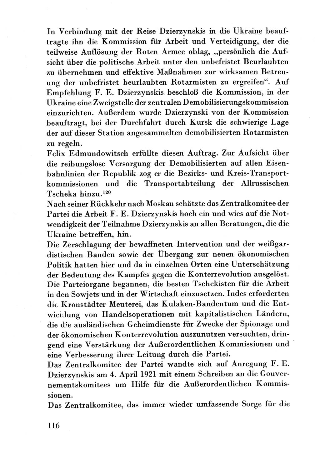 Der erste Tschekist, A. W. Tischkow [Militärverlag des Ministeriums für Verteidigung der UdSSR, Moskau 1968], Ministerium für Staatssicherheit (MfS) [Deutsche Demokratische Republik (DDR)], Juristische Hochschule (JHS) Potsdam 1969, Seite 116 (Tschekist MfS JHS DDR 1969, S. 116)