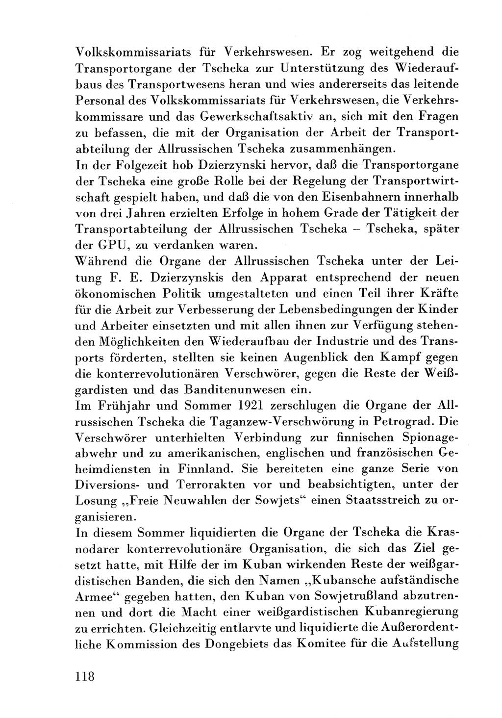 Der erste Tschekist, A. W. Tischkow [Militärverlag des Ministeriums für Verteidigung der UdSSR, Moskau 1968], Ministerium für Staatssicherheit (MfS) [Deutsche Demokratische Republik (DDR)], Juristische Hochschule (JHS) Potsdam 1969, Seite 118 (Tschekist MfS JHS DDR 1969, S. 118)