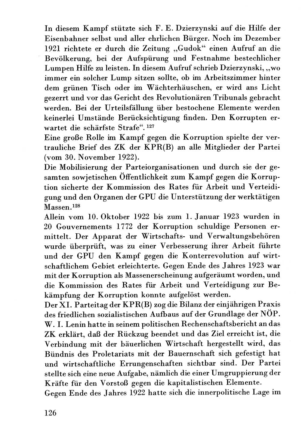 Der erste Tschekist, A. W. Tischkow [Militärverlag des Ministeriums für Verteidigung der UdSSR, Moskau 1968], Ministerium für Staatssicherheit (MfS) [Deutsche Demokratische Republik (DDR)], Juristische Hochschule (JHS) Potsdam 1969, Seite 126 (Tschekist MfS JHS DDR 1969, S. 126)
