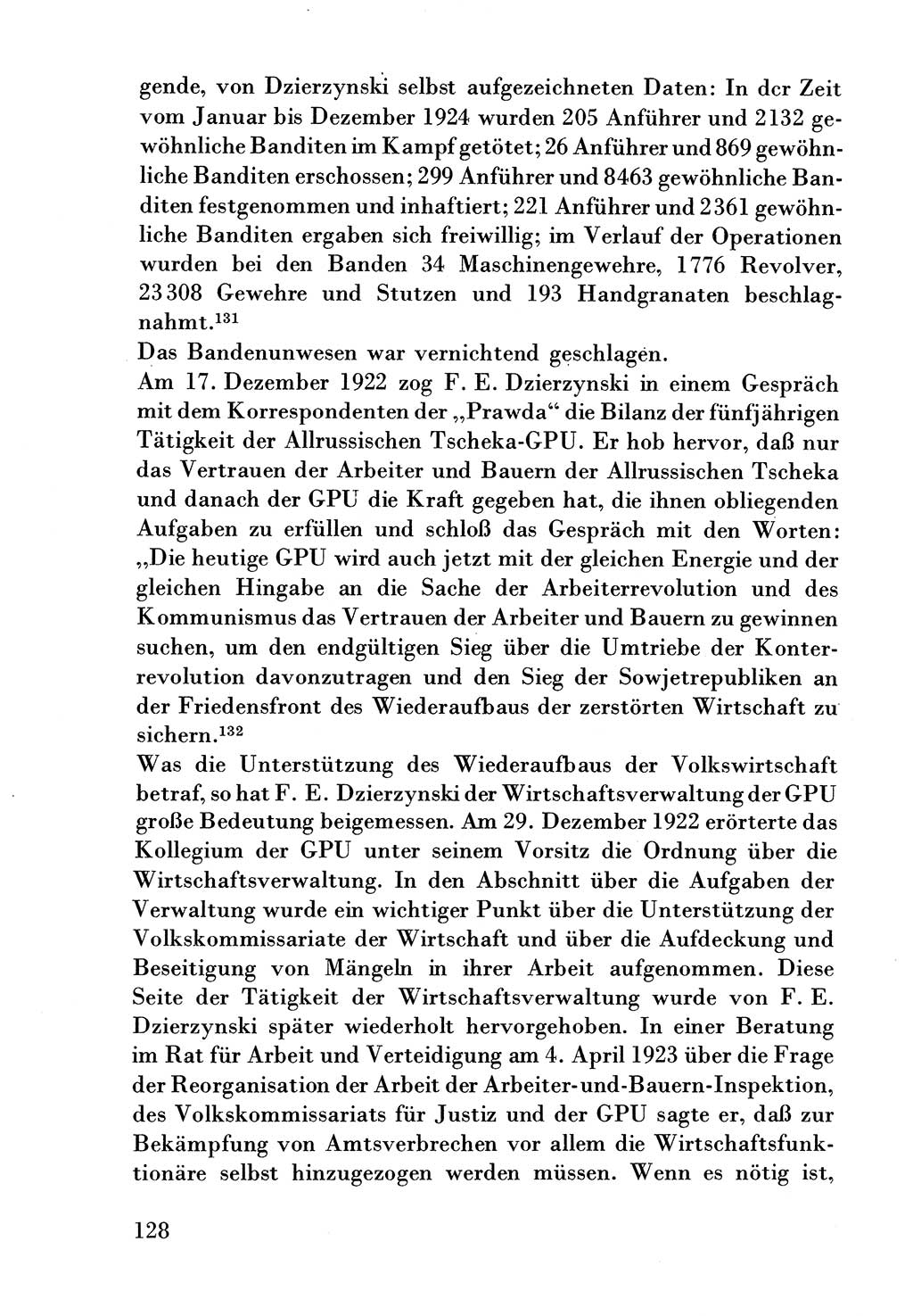 Der erste Tschekist, A. W. Tischkow [Militärverlag des Ministeriums für Verteidigung der UdSSR, Moskau 1968], Ministerium für Staatssicherheit (MfS) [Deutsche Demokratische Republik (DDR)], Juristische Hochschule (JHS) Potsdam 1969, Seite 128 (Tschekist MfS JHS DDR 1969, S. 128)