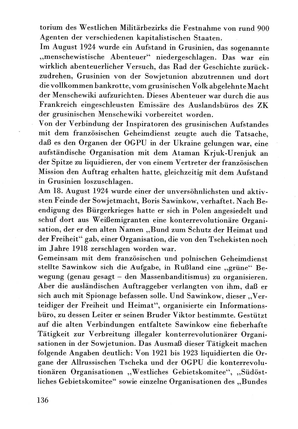 Der erste Tschekist, A. W. Tischkow [Militärverlag des Ministeriums für Verteidigung der UdSSR, Moskau 1968], Ministerium für Staatssicherheit (MfS) [Deutsche Demokratische Republik (DDR)], Juristische Hochschule (JHS) Potsdam 1969, Seite 136 (Tschekist MfS JHS DDR 1969, S. 136)