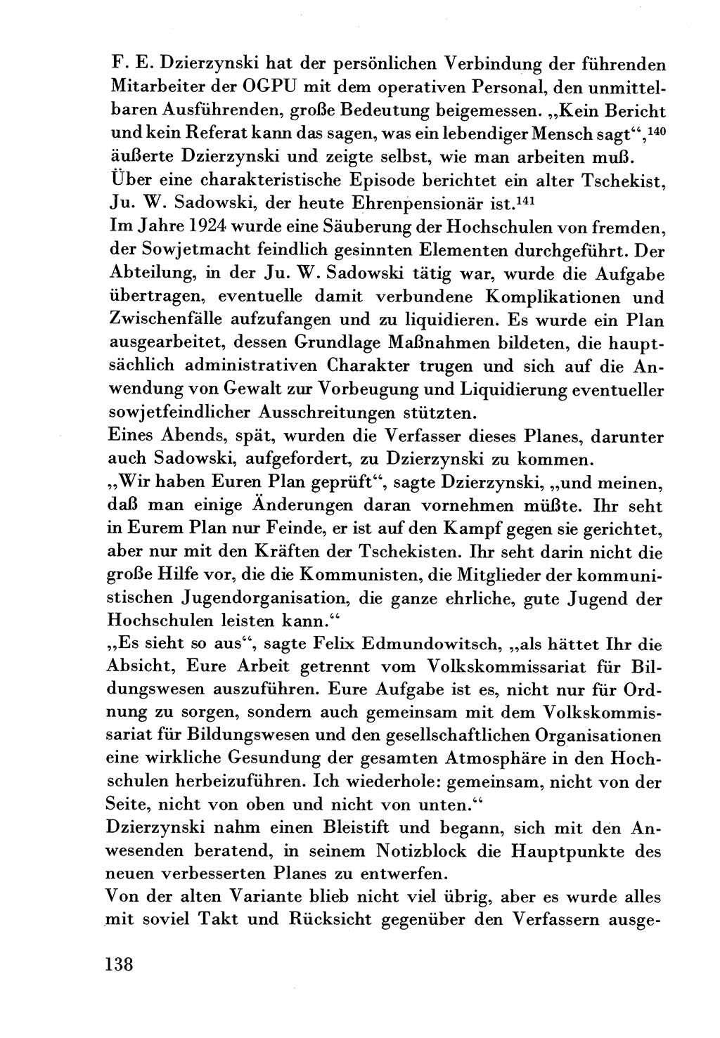 Der erste Tschekist, A. W. Tischkow [Militärverlag des Ministeriums für Verteidigung der UdSSR, Moskau 1968], Ministerium für Staatssicherheit (MfS) [Deutsche Demokratische Republik (DDR)], Juristische Hochschule (JHS) Potsdam 1969, Seite 138 (Tschekist MfS JHS DDR 1969, S. 138)