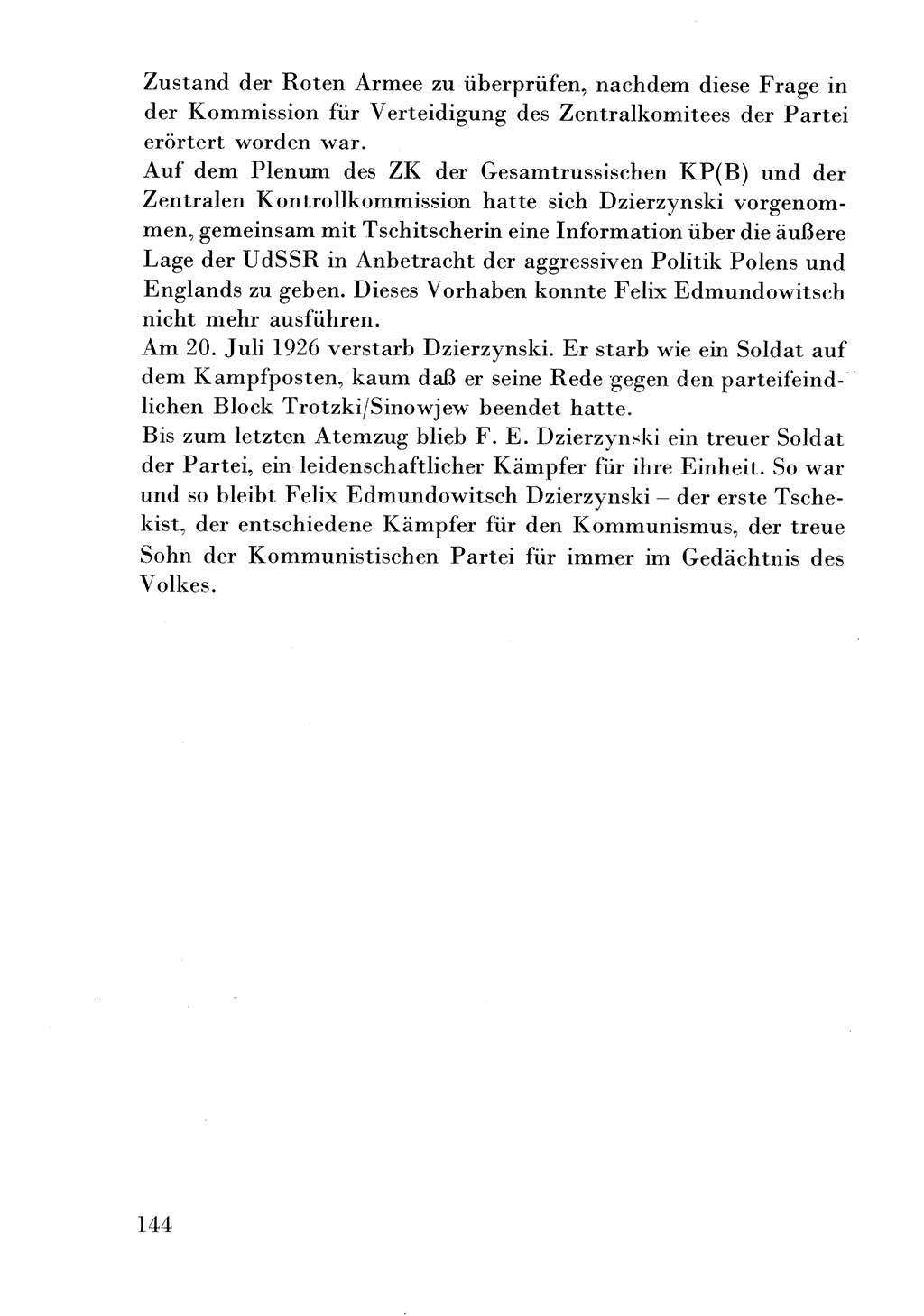 Der erste Tschekist, A. W. Tischkow [Militärverlag des Ministeriums für Verteidigung der UdSSR, Moskau 1968], Ministerium für Staatssicherheit (MfS) [Deutsche Demokratische Republik (DDR)], Juristische Hochschule (JHS) Potsdam 1969, Seite 144 (Tschekist MfS JHS DDR 1969, S. 144)