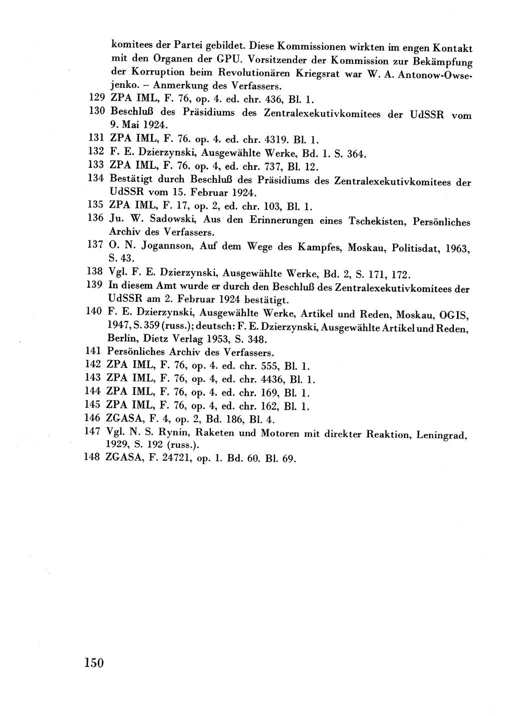Der erste Tschekist, A. W. Tischkow [Militärverlag des Ministeriums für Verteidigung der UdSSR, Moskau 1968], Ministerium für Staatssicherheit (MfS) [Deutsche Demokratische Republik (DDR)], Juristische Hochschule (JHS) Potsdam 1969, Seite 150 (Tschekist MfS JHS DDR 1969, S. 150)