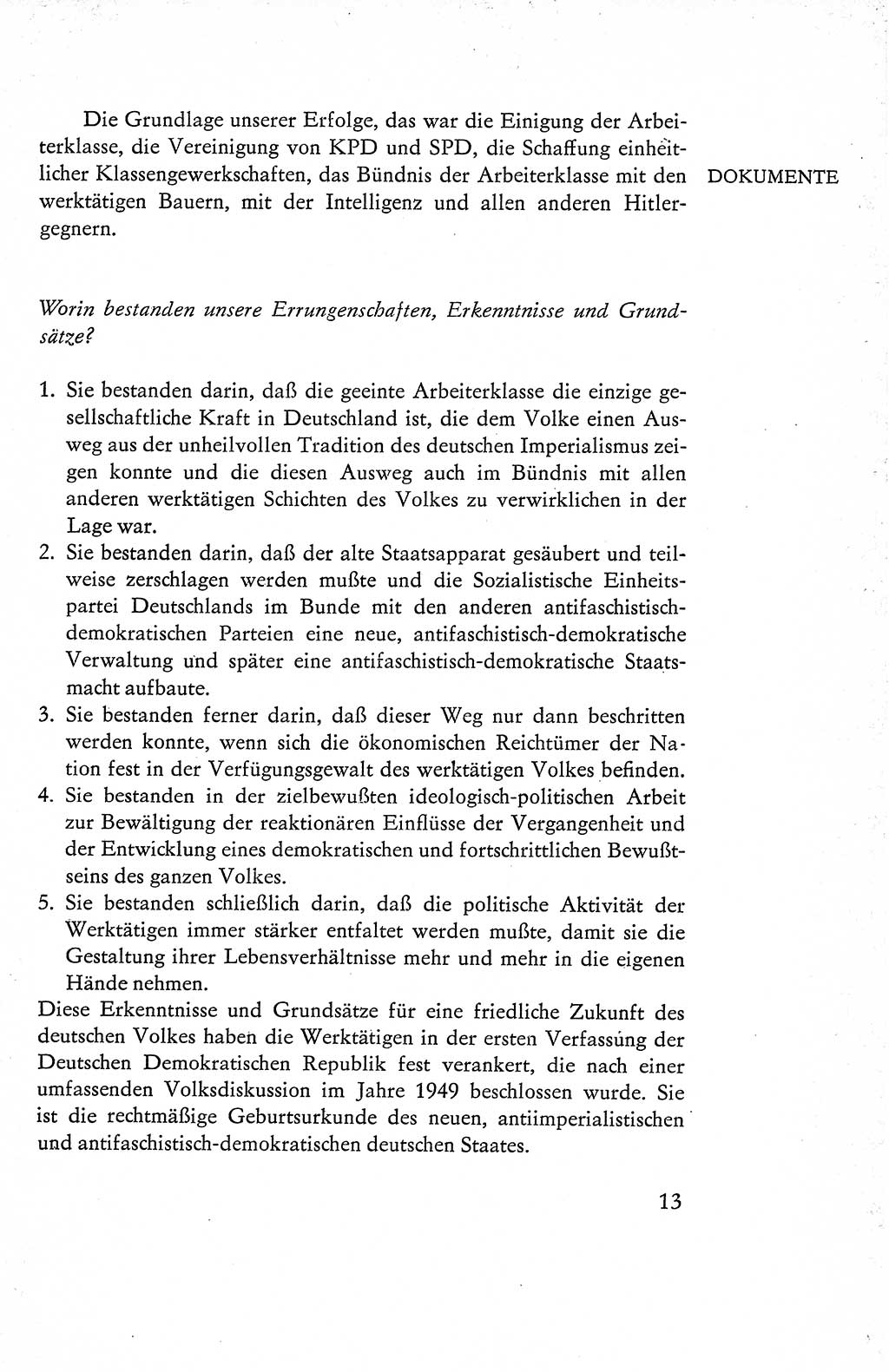 Verfassung der Deutschen Demokratischen Republik (DDR), Dokumente, Kommentar 1969, Band 1, Seite 13 (Verf. DDR Dok. Komm. 1969, Bd. 1, S. 13)