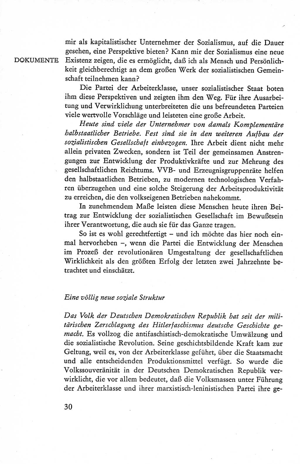 Verfassung der Deutschen Demokratischen Republik (DDR), Dokumente, Kommentar 1969, Band 1, Seite 30 (Verf. DDR Dok. Komm. 1969, Bd. 1, S. 30)