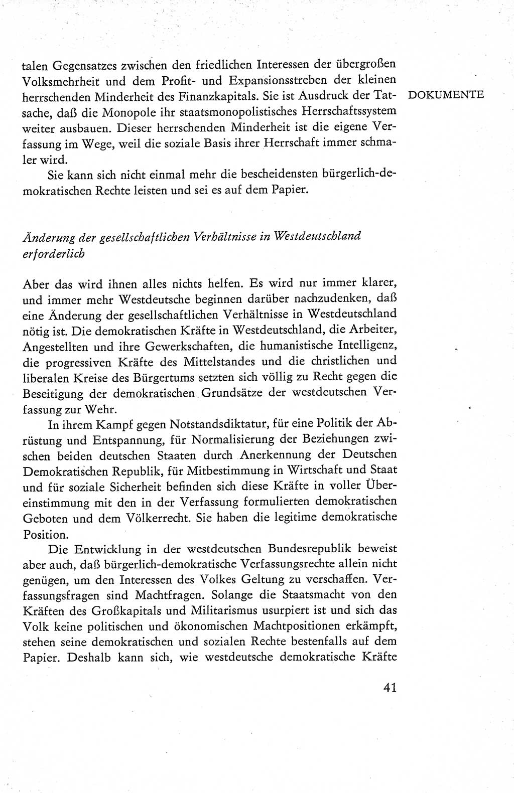 Verfassung der Deutschen Demokratischen Republik (DDR), Dokumente, Kommentar 1969, Band 1, Seite 41 (Verf. DDR Dok. Komm. 1969, Bd. 1, S. 41)