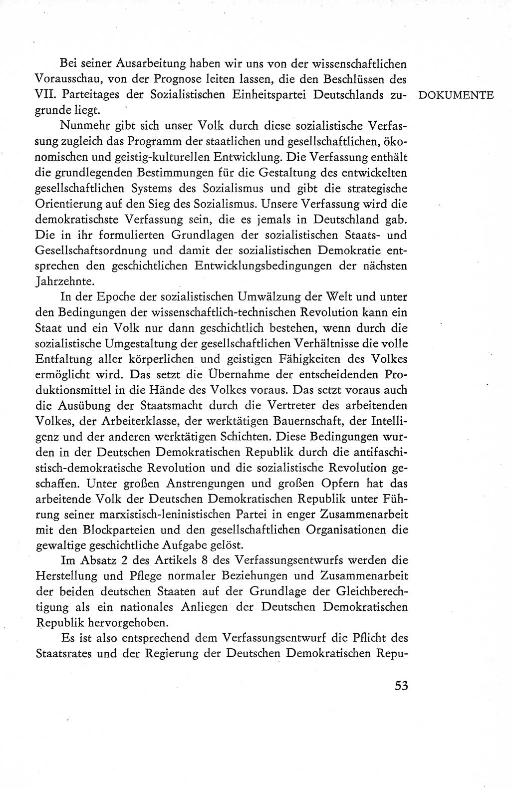 Verfassung der Deutschen Demokratischen Republik (DDR), Dokumente, Kommentar 1969, Band 1, Seite 53 (Verf. DDR Dok. Komm. 1969, Bd. 1, S. 53)