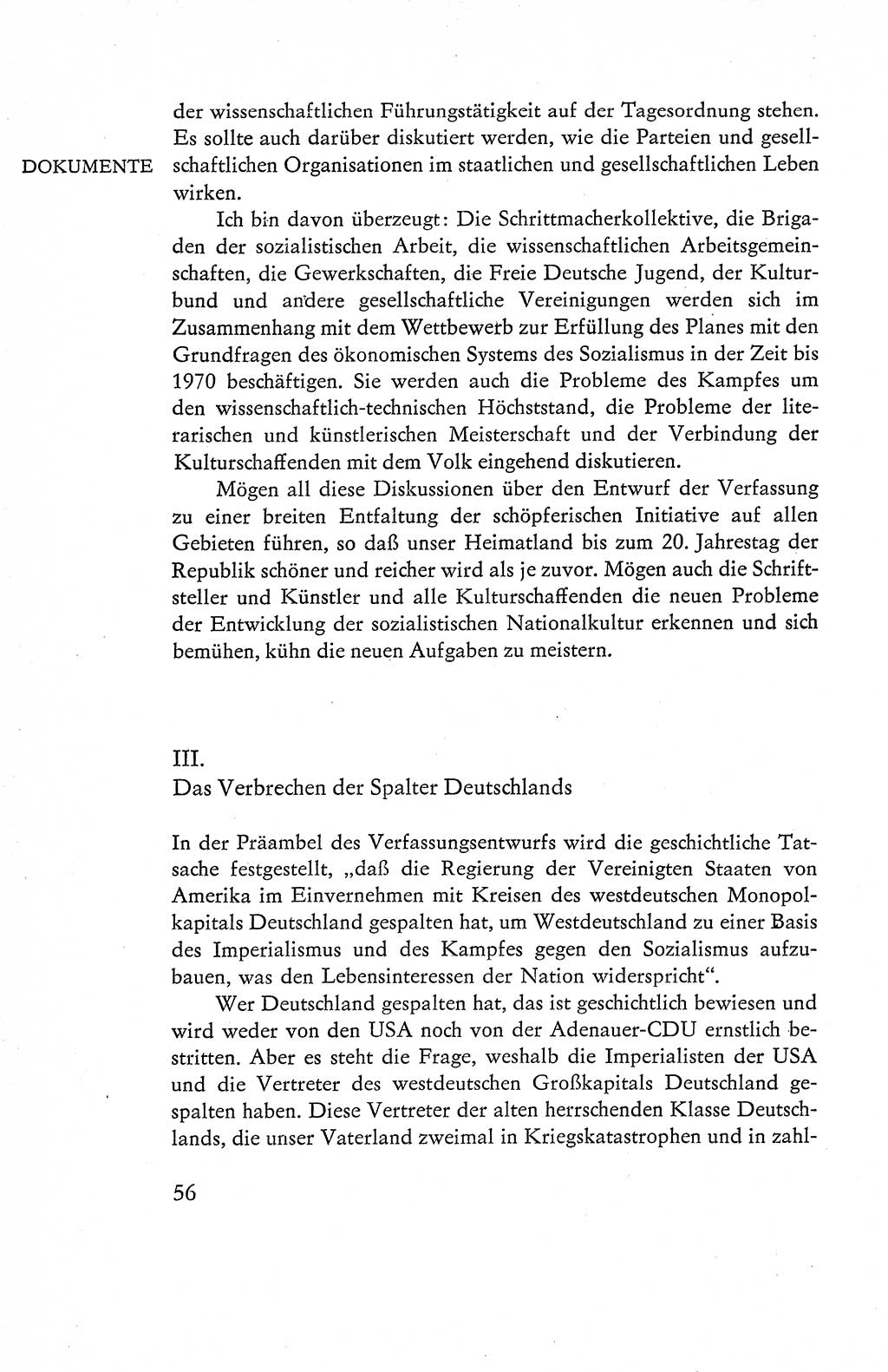 Verfassung der Deutschen Demokratischen Republik (DDR), Dokumente, Kommentar 1969, Band 1, Seite 56 (Verf. DDR Dok. Komm. 1969, Bd. 1, S. 56)