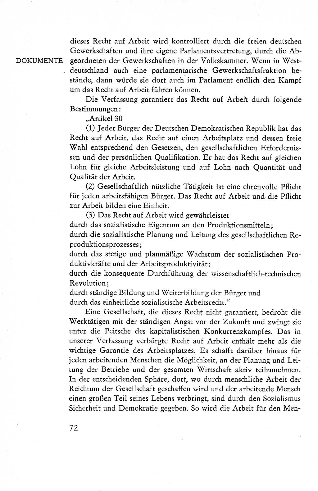 Verfassung der Deutschen Demokratischen Republik (DDR), Dokumente, Kommentar 1969, Band 1, Seite 72 (Verf. DDR Dok. Komm. 1969, Bd. 1, S. 72)