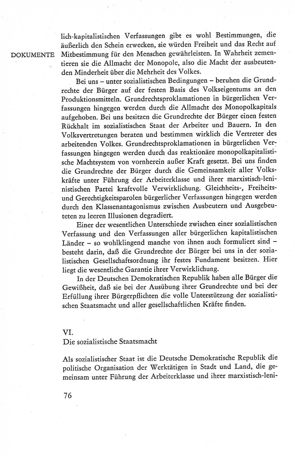 Verfassung der Deutschen Demokratischen Republik (DDR), Dokumente, Kommentar 1969, Band 1, Seite 76 (Verf. DDR Dok. Komm. 1969, Bd. 1, S. 76)