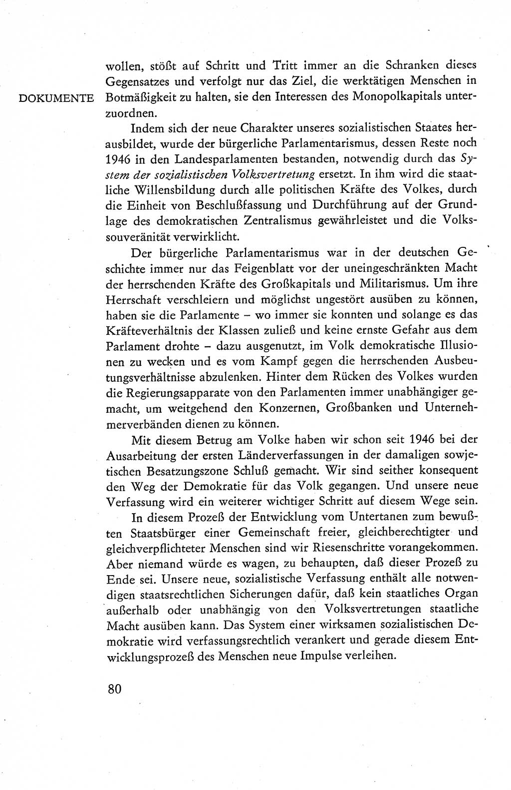 Verfassung der Deutschen Demokratischen Republik (DDR), Dokumente, Kommentar 1969, Band 1, Seite 80 (Verf. DDR Dok. Komm. 1969, Bd. 1, S. 80)
