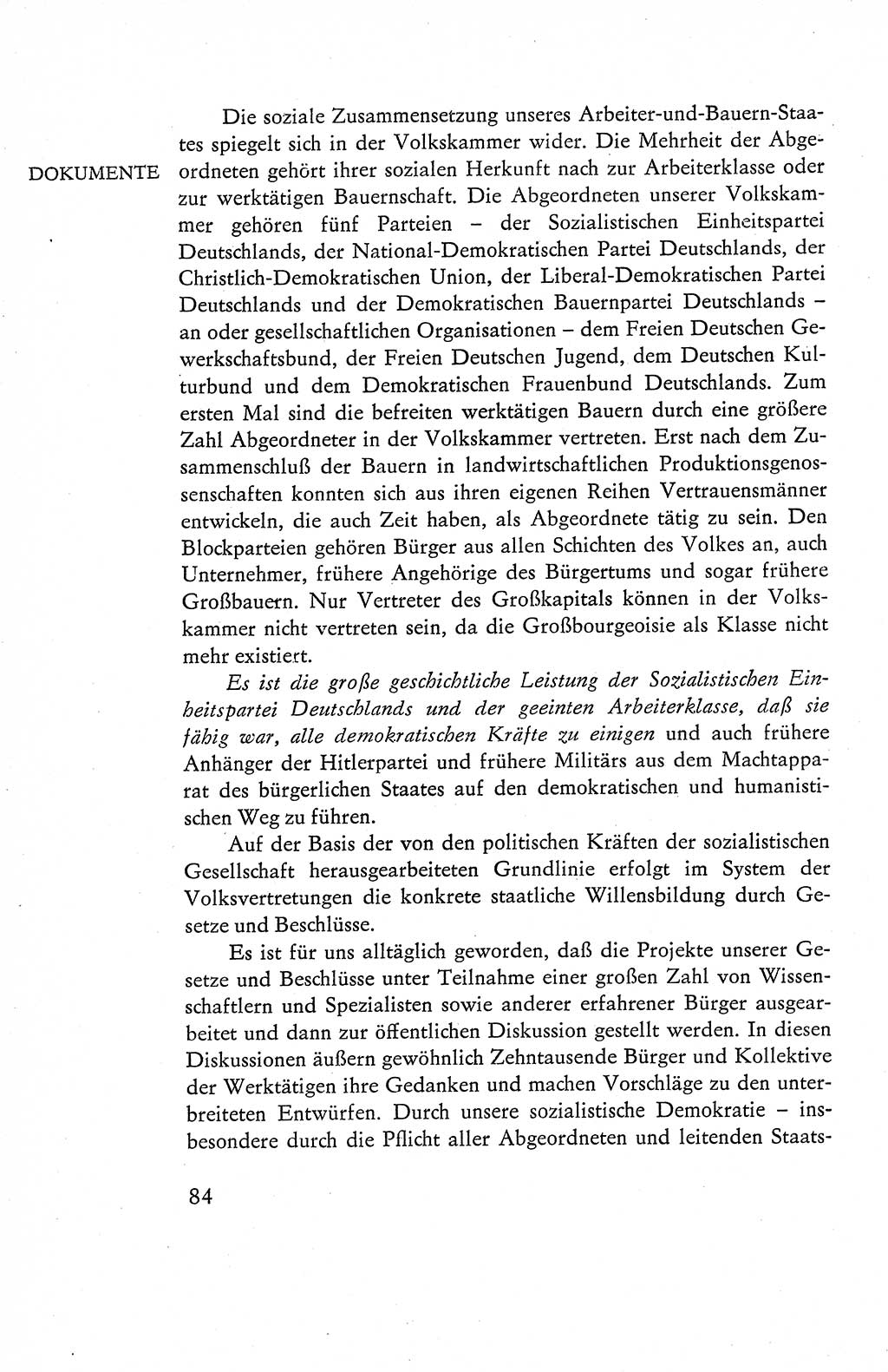 Verfassung der Deutschen Demokratischen Republik (DDR), Dokumente, Kommentar 1969, Band 1, Seite 84 (Verf. DDR Dok. Komm. 1969, Bd. 1, S. 84)