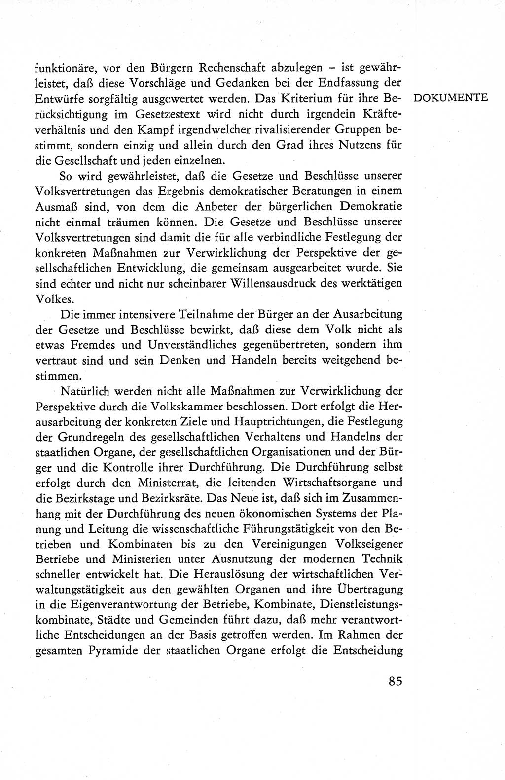 Verfassung der Deutschen Demokratischen Republik (DDR), Dokumente, Kommentar 1969, Band 1, Seite 85 (Verf. DDR Dok. Komm. 1969, Bd. 1, S. 85)