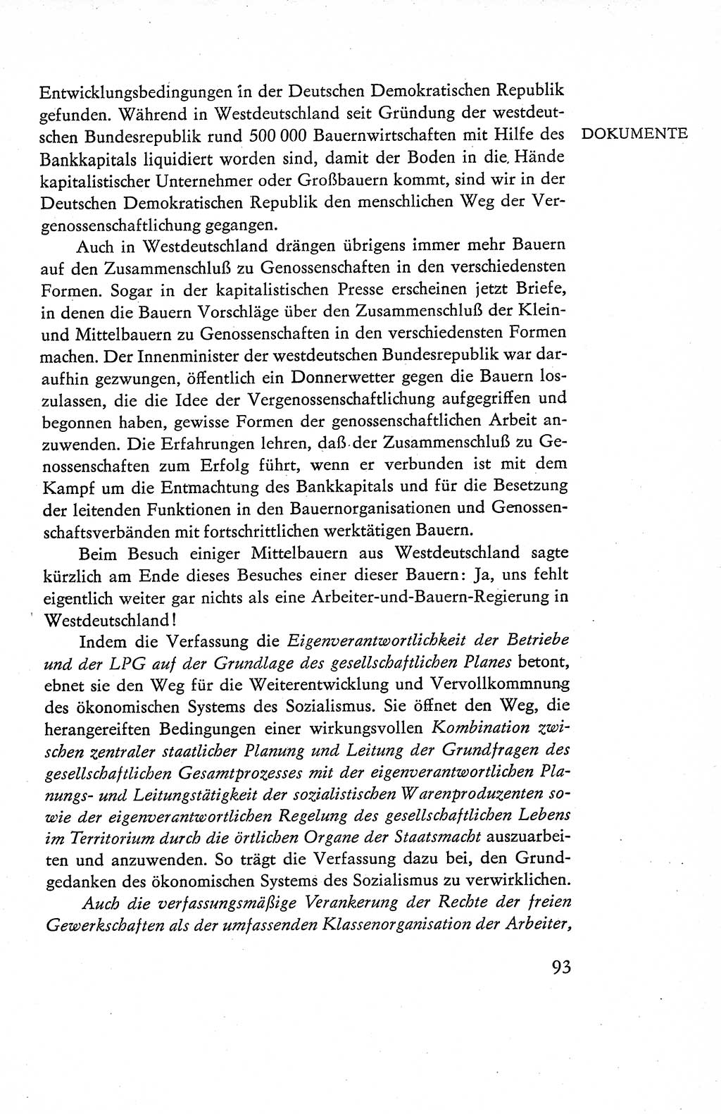 Verfassung der Deutschen Demokratischen Republik (DDR), Dokumente, Kommentar 1969, Band 1, Seite 93 (Verf. DDR Dok. Komm. 1969, Bd. 1, S. 93)