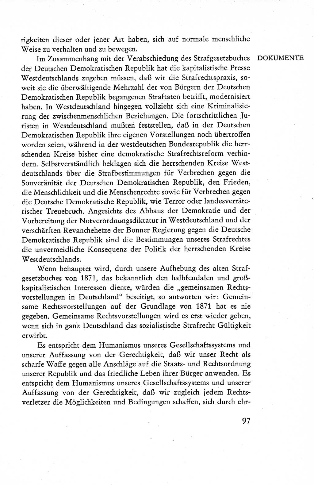 Verfassung der Deutschen Demokratischen Republik (DDR), Dokumente, Kommentar 1969, Band 1, Seite 97 (Verf. DDR Dok. Komm. 1969, Bd. 1, S. 97)