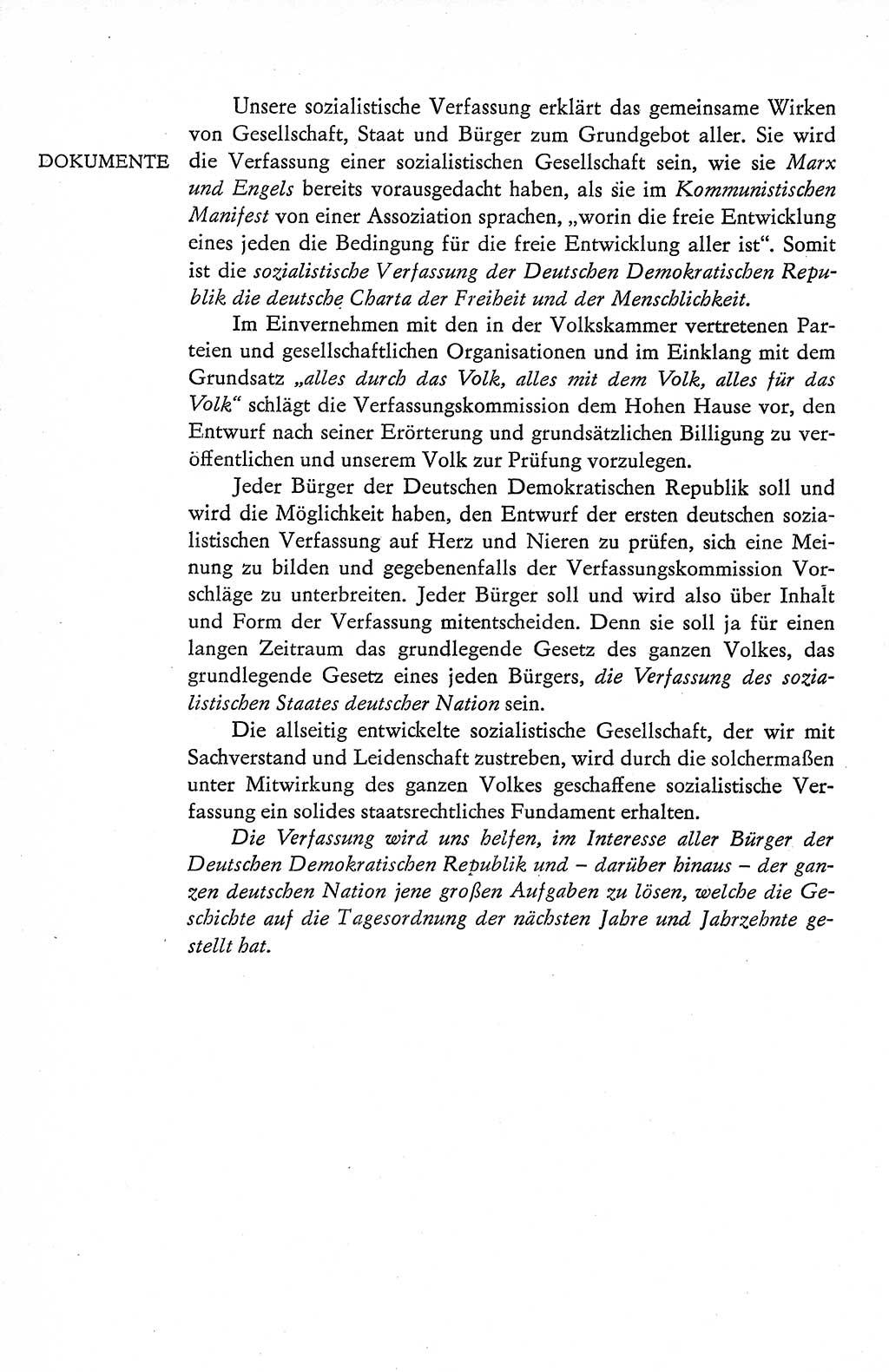 Verfassung der Deutschen Demokratischen Republik (DDR), Dokumente, Kommentar 1969, Band 1, Seite 106 (Verf. DDR Dok. Komm. 1969, Bd. 1, S. 106)