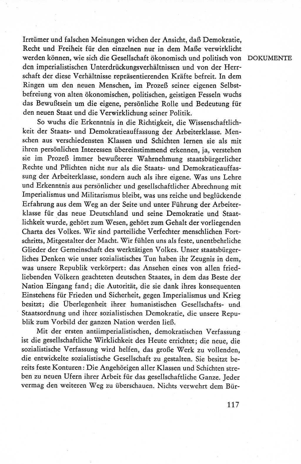 Verfassung der Deutschen Demokratischen Republik (DDR), Dokumente, Kommentar 1969, Band 1, Seite 117 (Verf. DDR Dok. Komm. 1969, Bd. 1, S. 117)