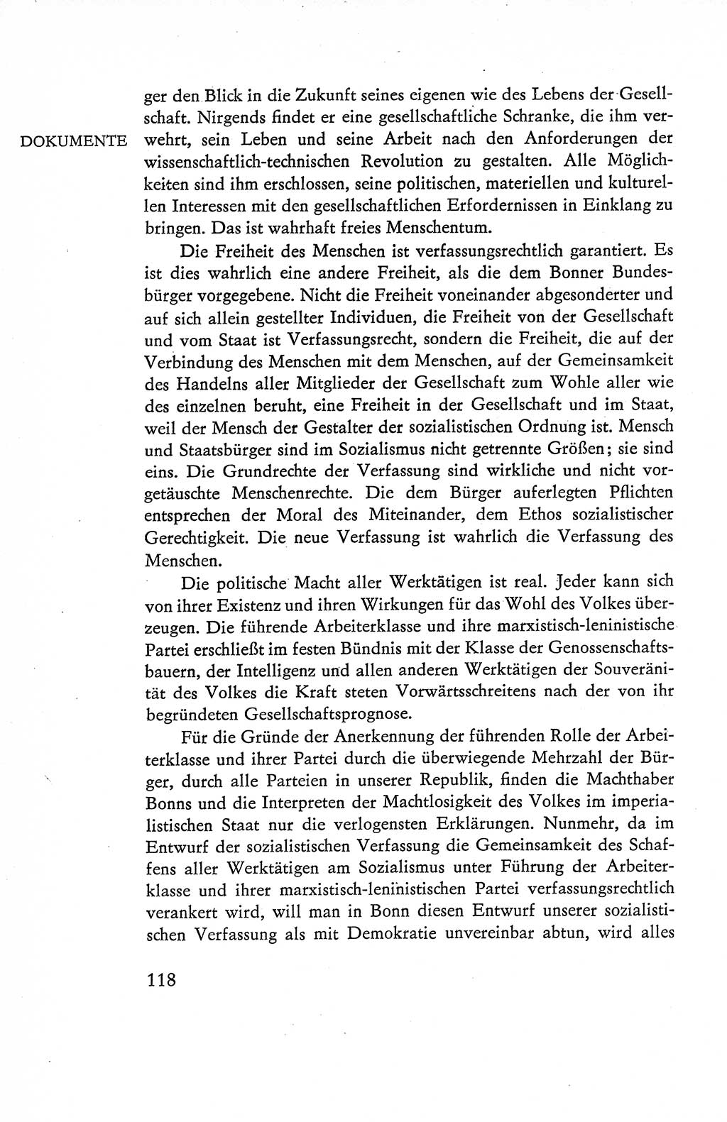 Verfassung der Deutschen Demokratischen Republik (DDR), Dokumente, Kommentar 1969, Band 1, Seite 118 (Verf. DDR Dok. Komm. 1969, Bd. 1, S. 118)