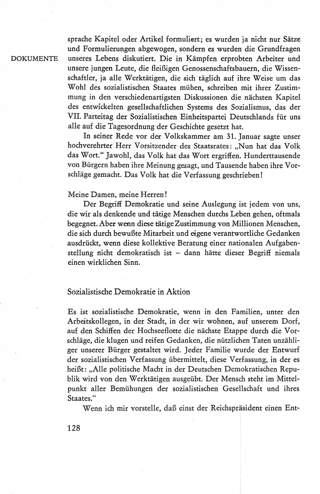 Verfassung der Deutschen Demokratischen Republik (DDR), Dokumente, Kommentar 1969, Band 1, Seite 128 (Verf. DDR Dok. Komm. 1969, Bd. 1, S. 128)