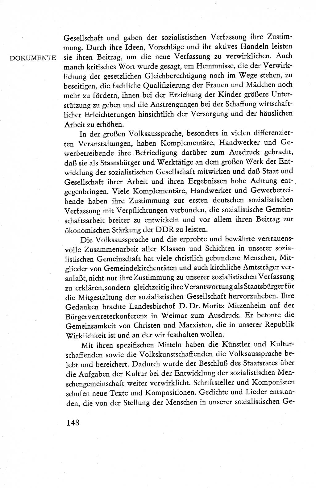 Verfassung der Deutschen Demokratischen Republik (DDR), Dokumente, Kommentar 1969, Band 1, Seite 148 (Verf. DDR Dok. Komm. 1969, Bd. 1, S. 148)