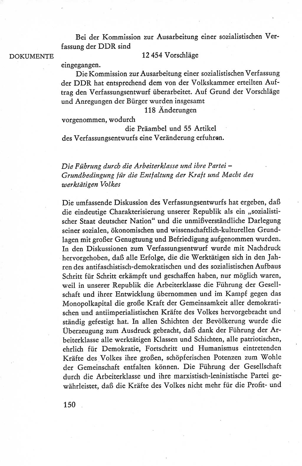Verfassung der Deutschen Demokratischen Republik (DDR), Dokumente, Kommentar 1969, Band 1, Seite 150 (Verf. DDR Dok. Komm. 1969, Bd. 1, S. 150)