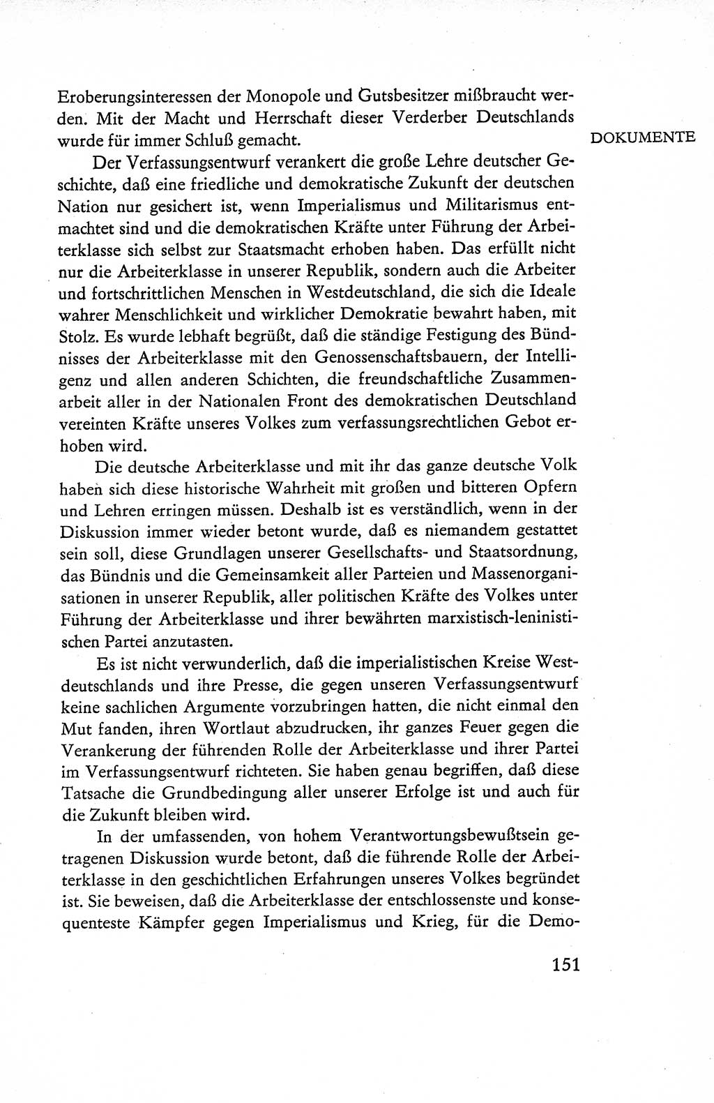 Verfassung der Deutschen Demokratischen Republik (DDR), Dokumente, Kommentar 1969, Band 1, Seite 151 (Verf. DDR Dok. Komm. 1969, Bd. 1, S. 151)